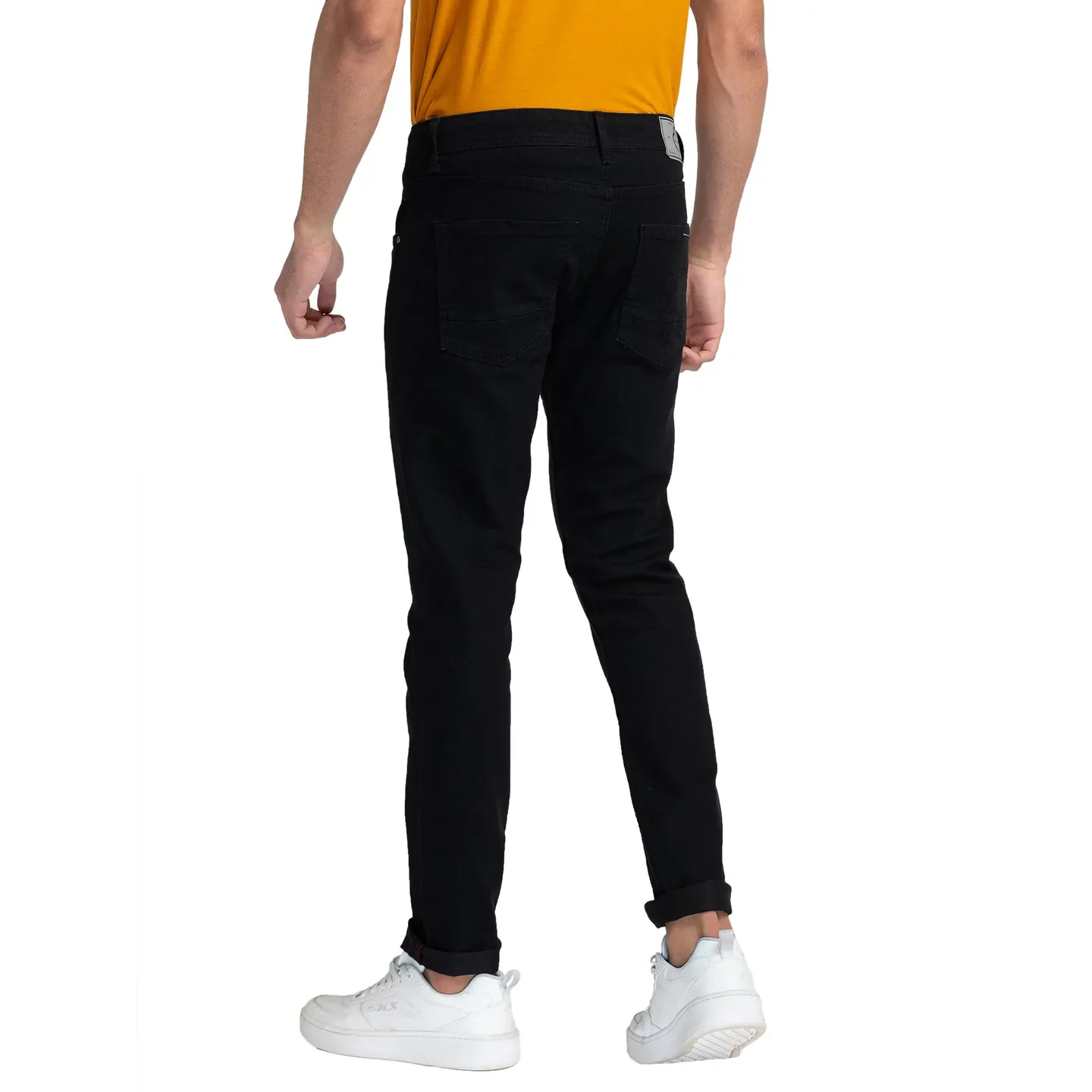 Black Skinny Straight Fit Men's Denims by Being Human Clothing - Image 3