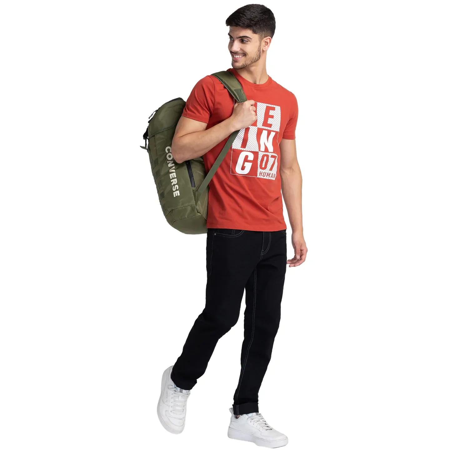 Black Skinny Straight Fit Men's Denims by Being Human Clothing - Image 6