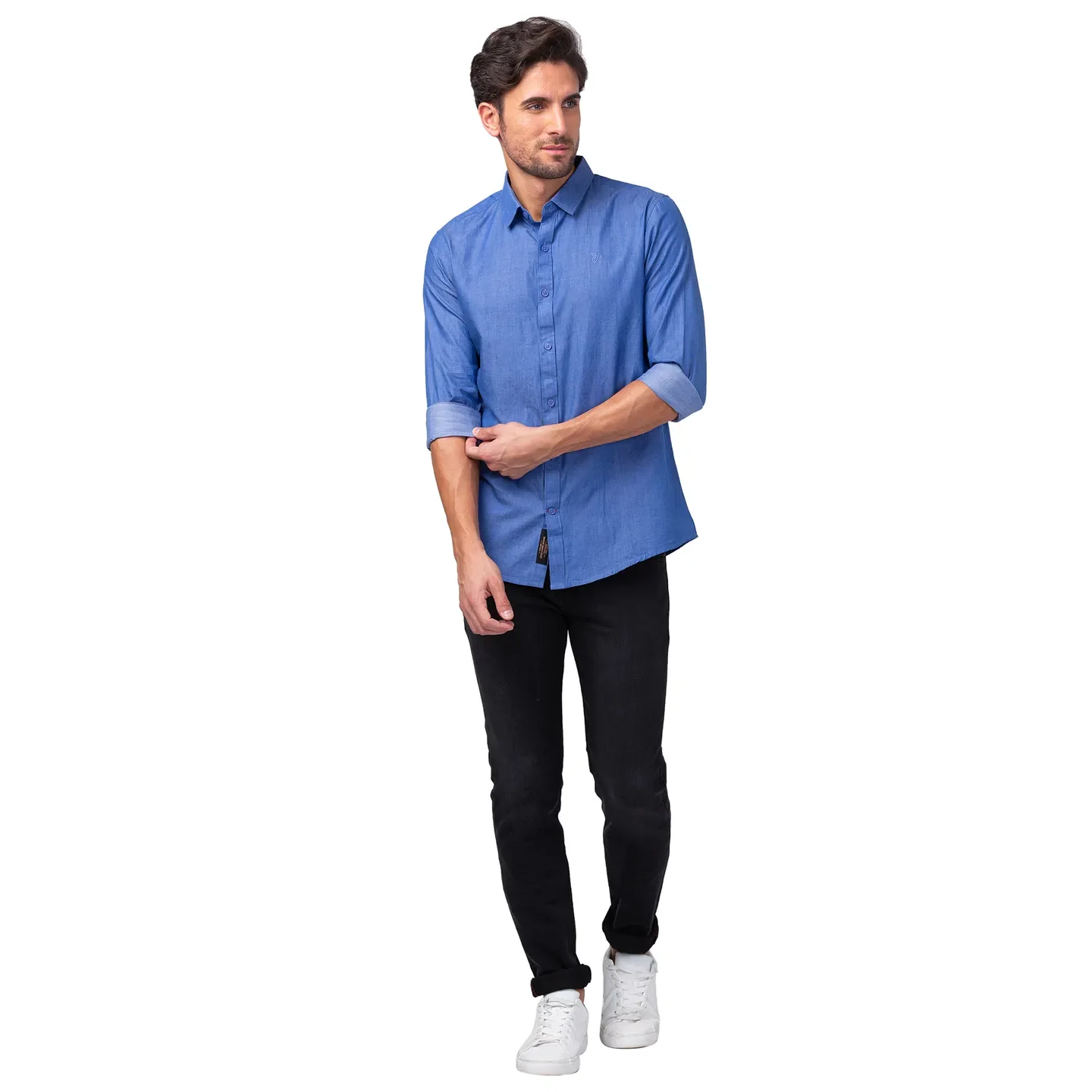 Black Skinny Straight Fit Men's Denims by Being Human Clothing - Image 2