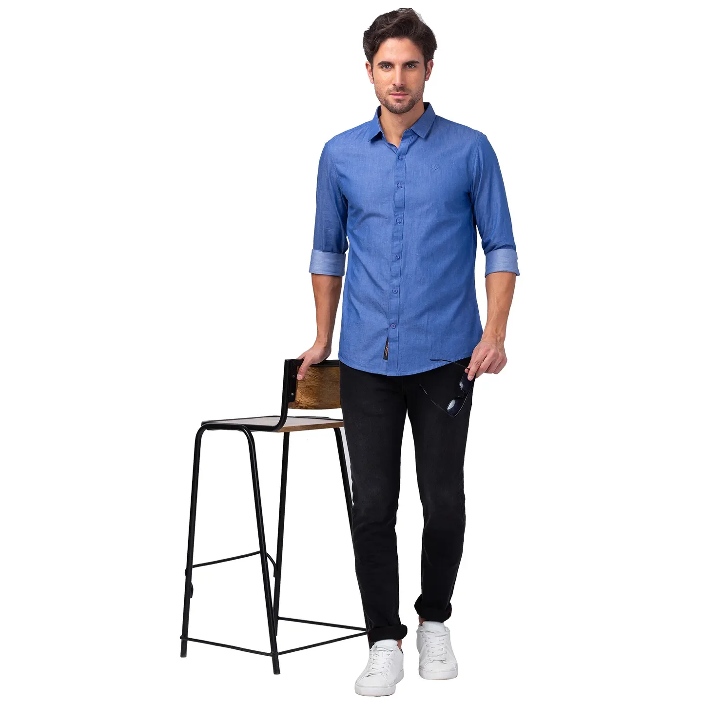 Black Skinny Straight Fit Men's Denims by Being Human Clothing - Image 6