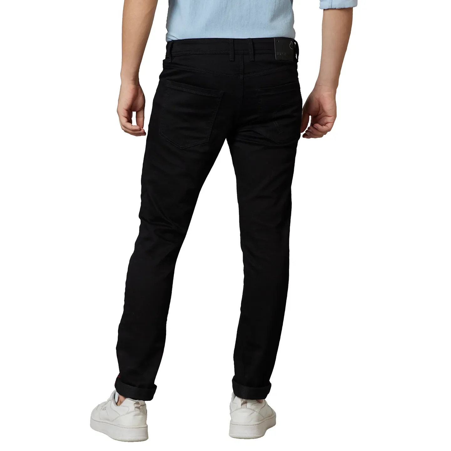 Black Skinny Straight Fit Men's Denims by Being Human Clothing - Image 2