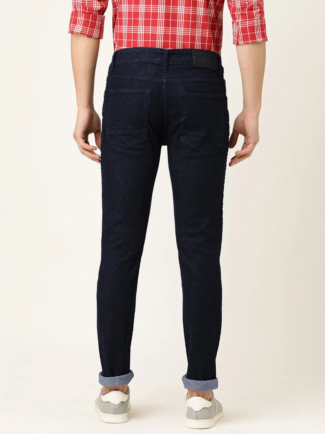 Blue Skinny Straight Fit Men's Denims by Being Human Clothing - Image 2