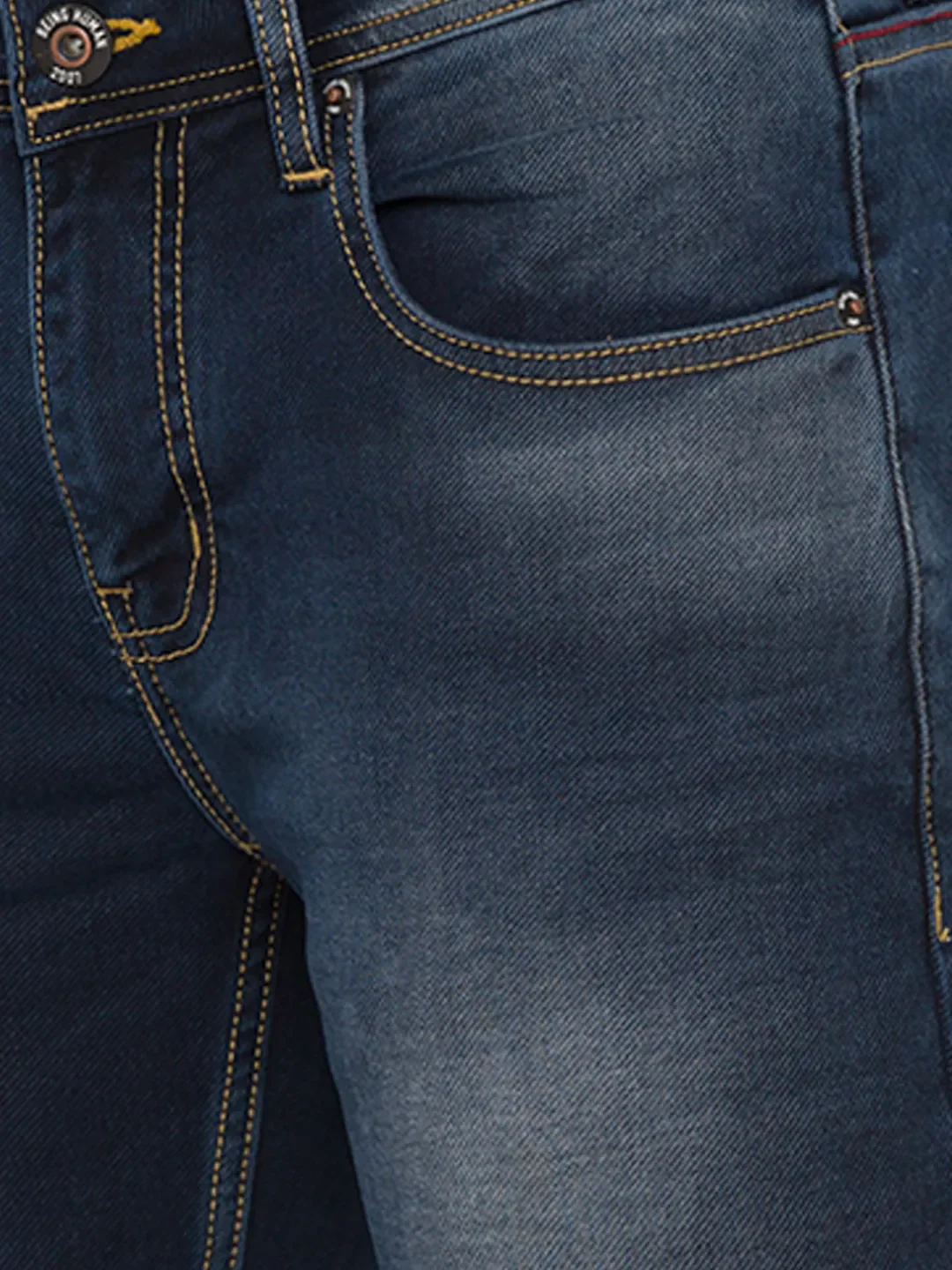Blue Skinny Straight Fit Men's Denims by Being Human Clothing - Image 4