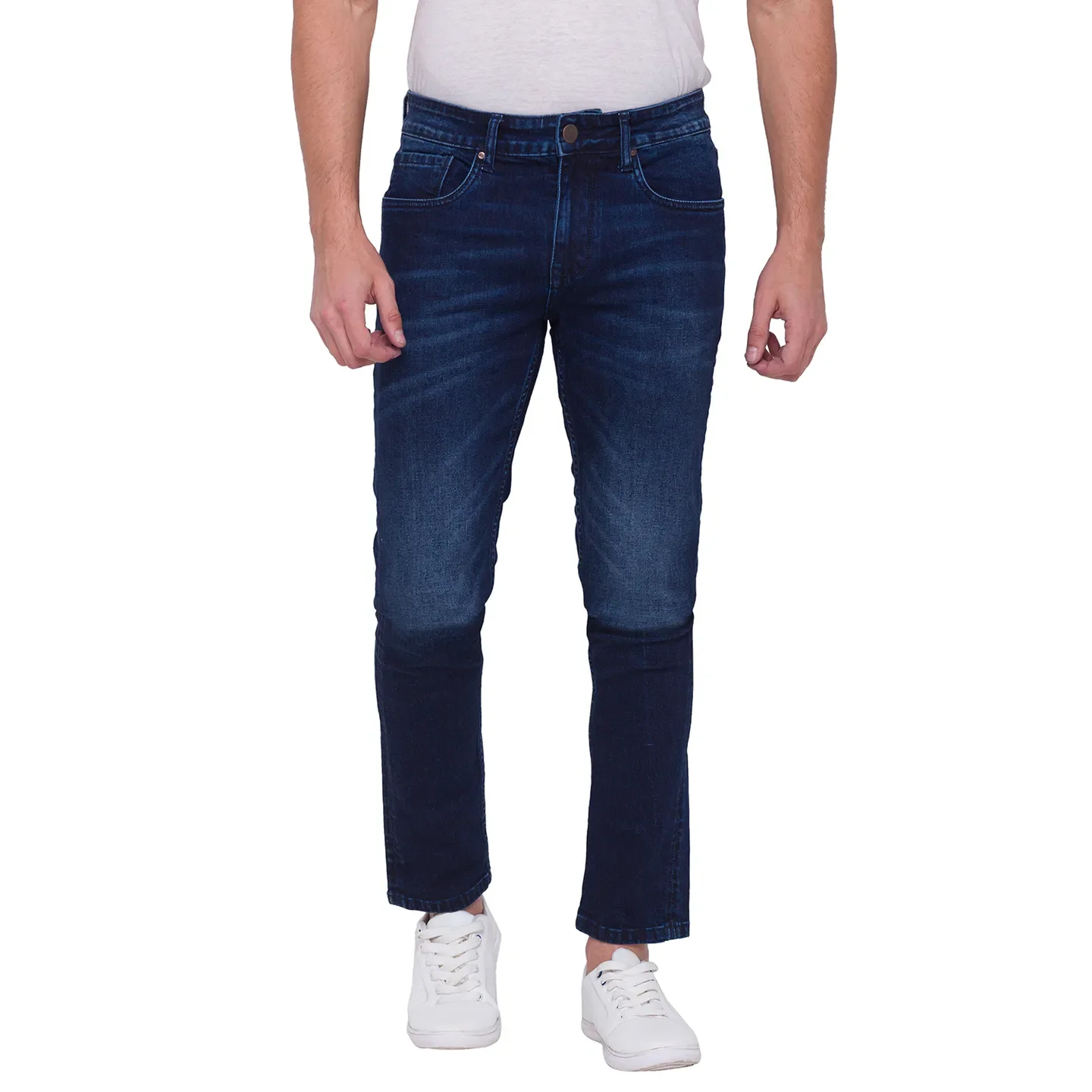 Blue Skinny Straight Fit Men's Denims by Being Human Clothing