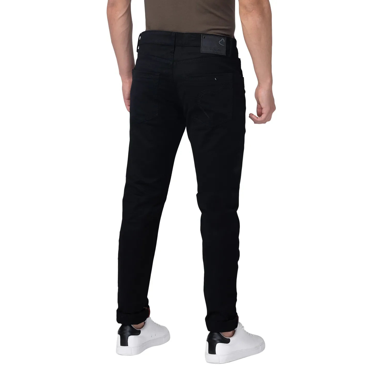 Blue Skinny Straight Fit Men's Denims by Being Human Clothing - Image 3