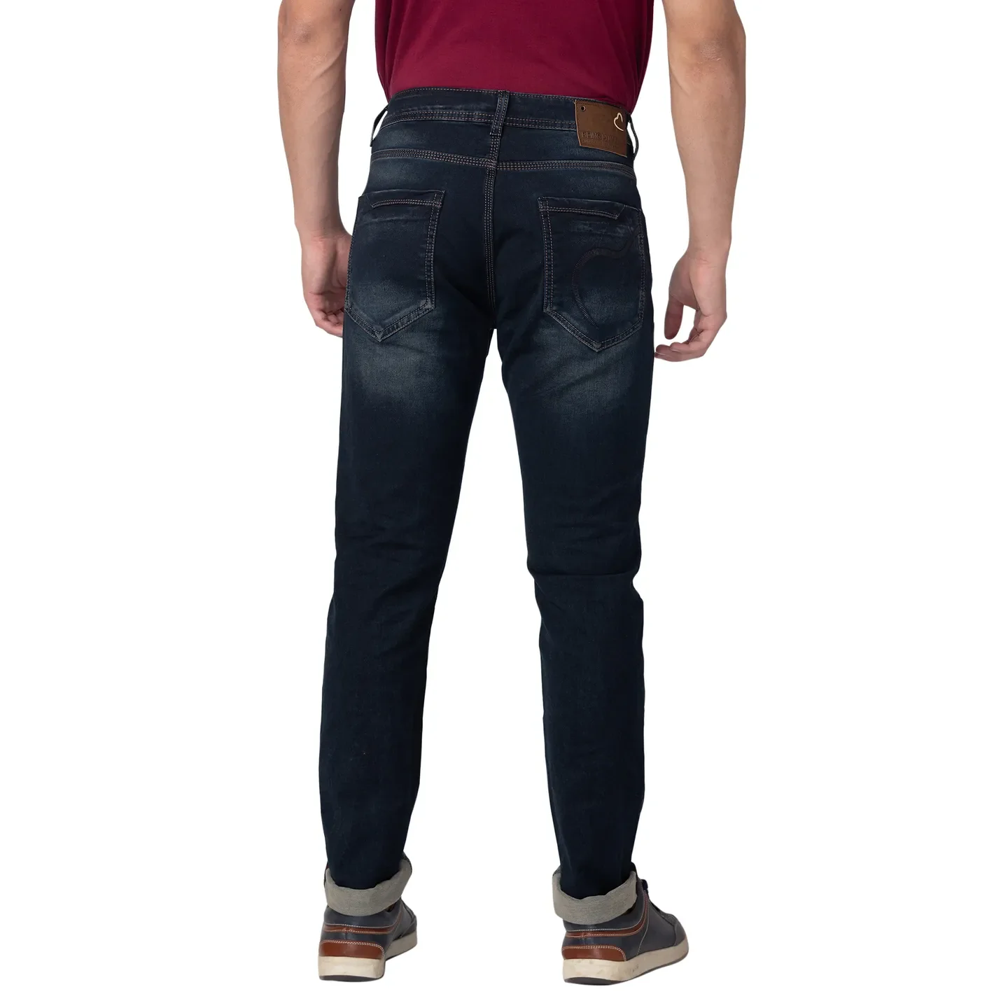 Blue Skinny Straight Fit Men's Denims by Being Human Clothing - Image 3