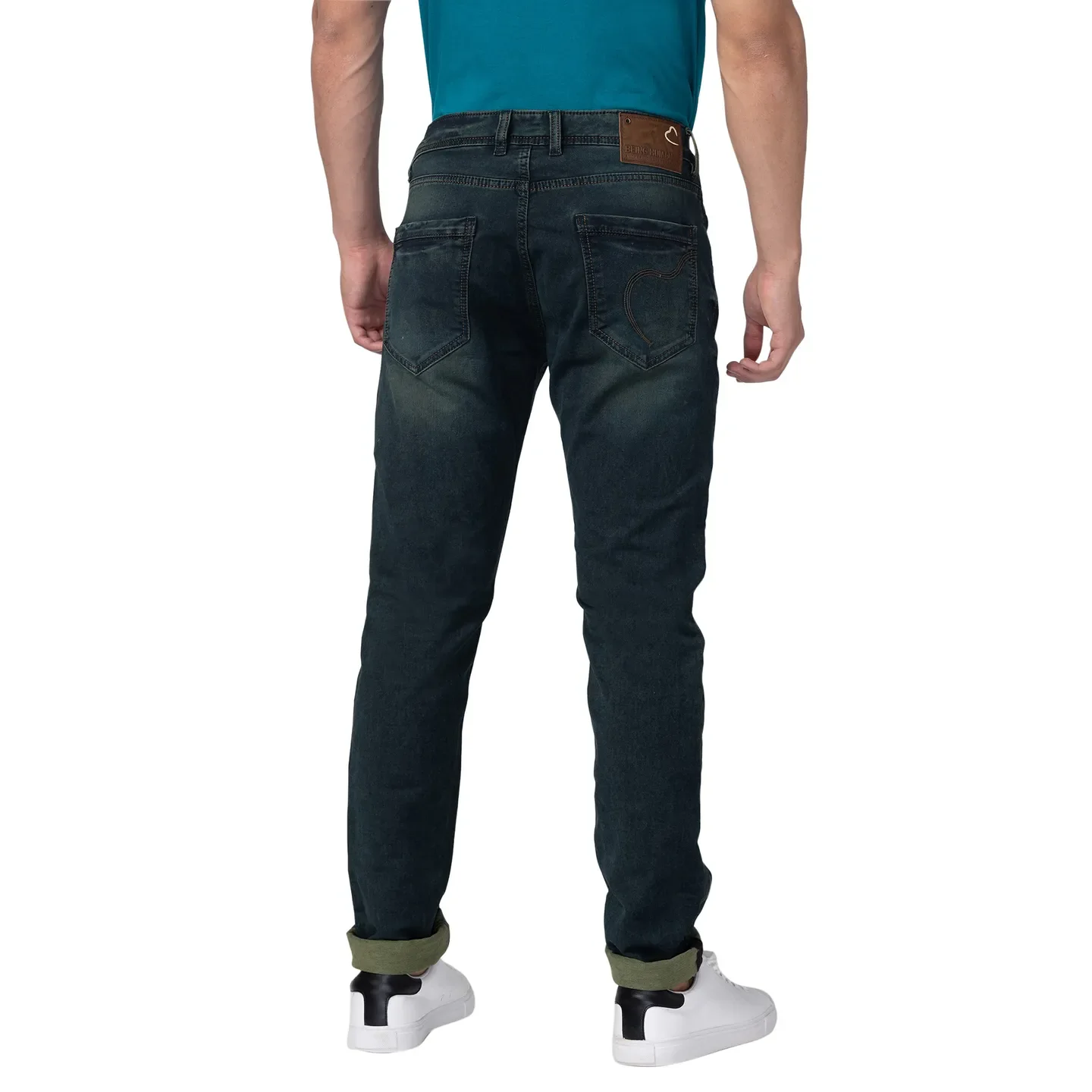 Blue Skinny Straight Fit Men's Denims by Being Human Clothing - Image 3