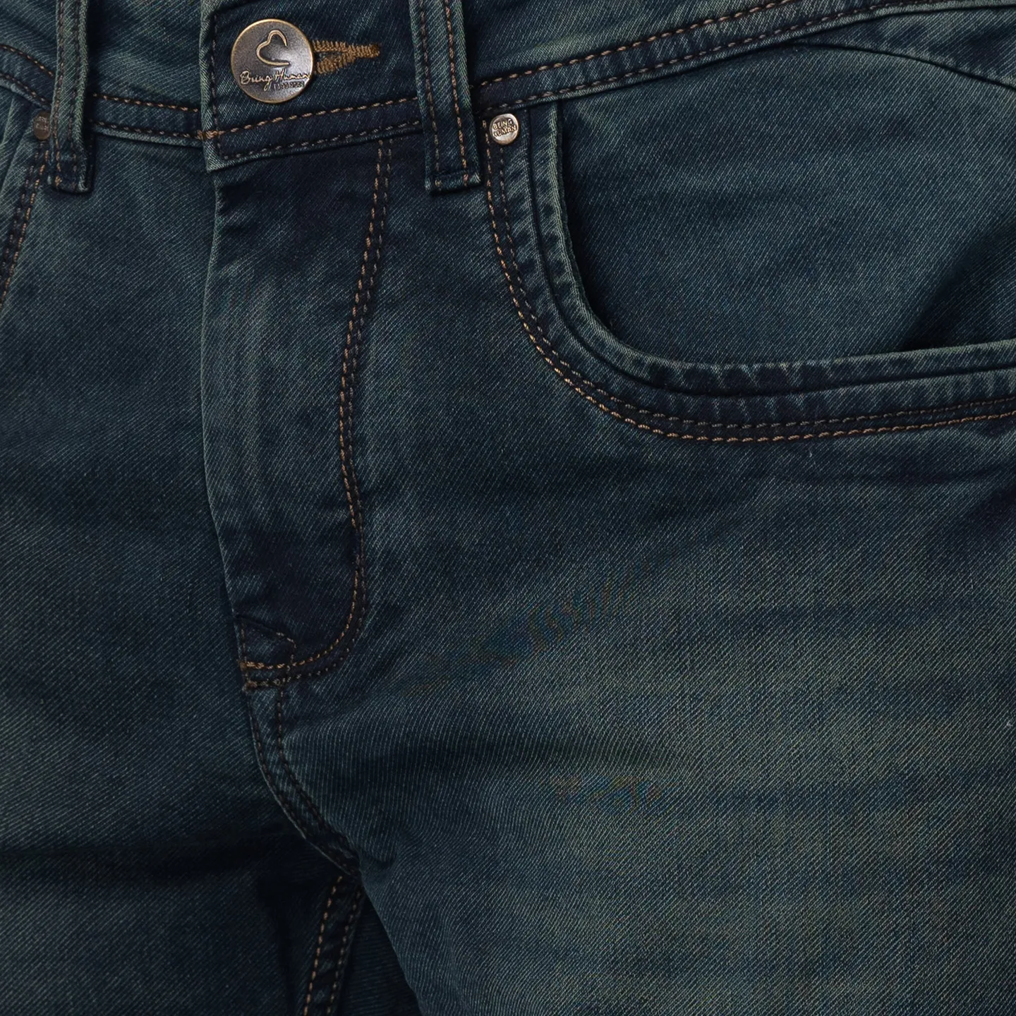 Blue Skinny Straight Fit Men's Denims by Being Human Clothing - Image 4