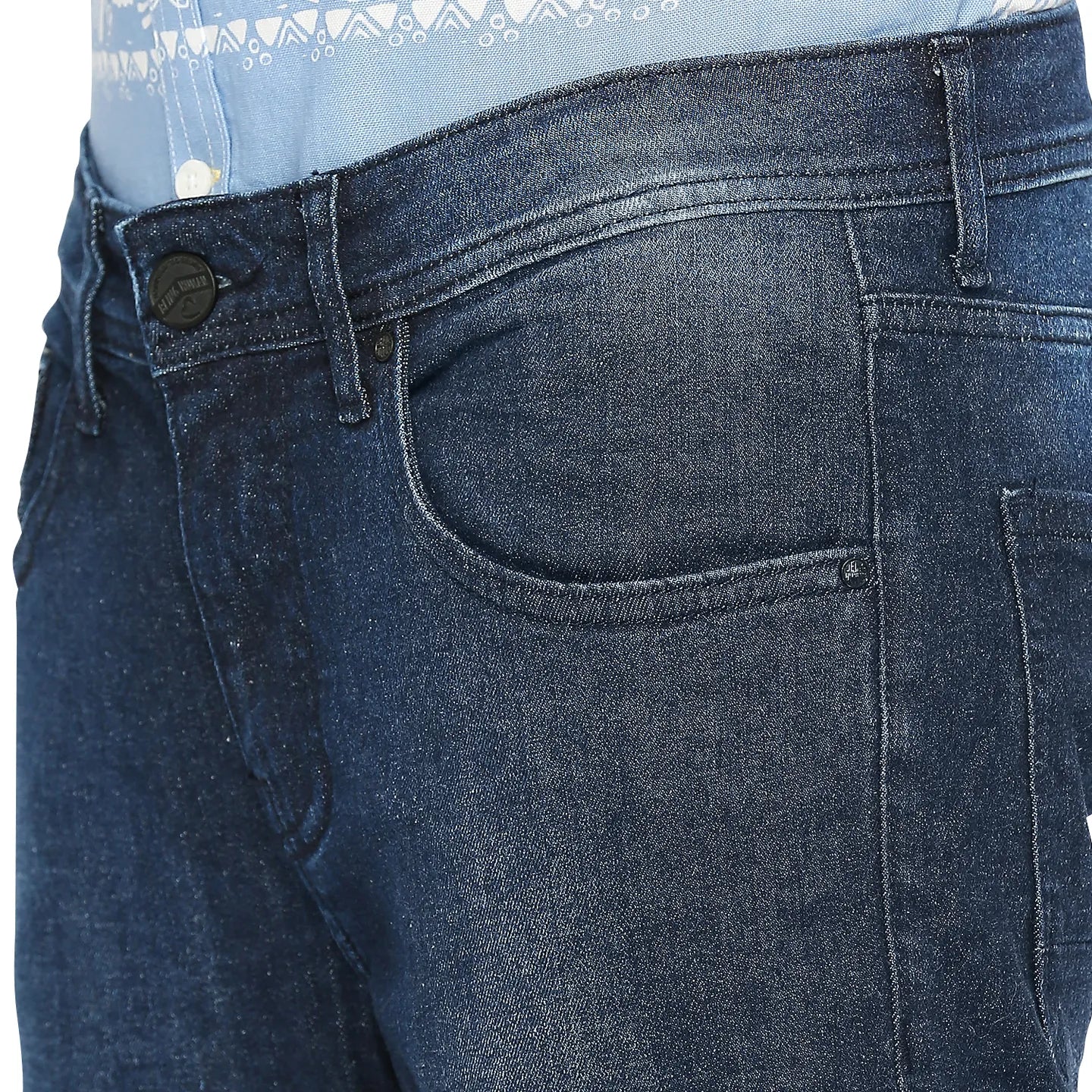 Blue Skinny Straight Fit Men's Denims by Being Human Clothing - Image 5