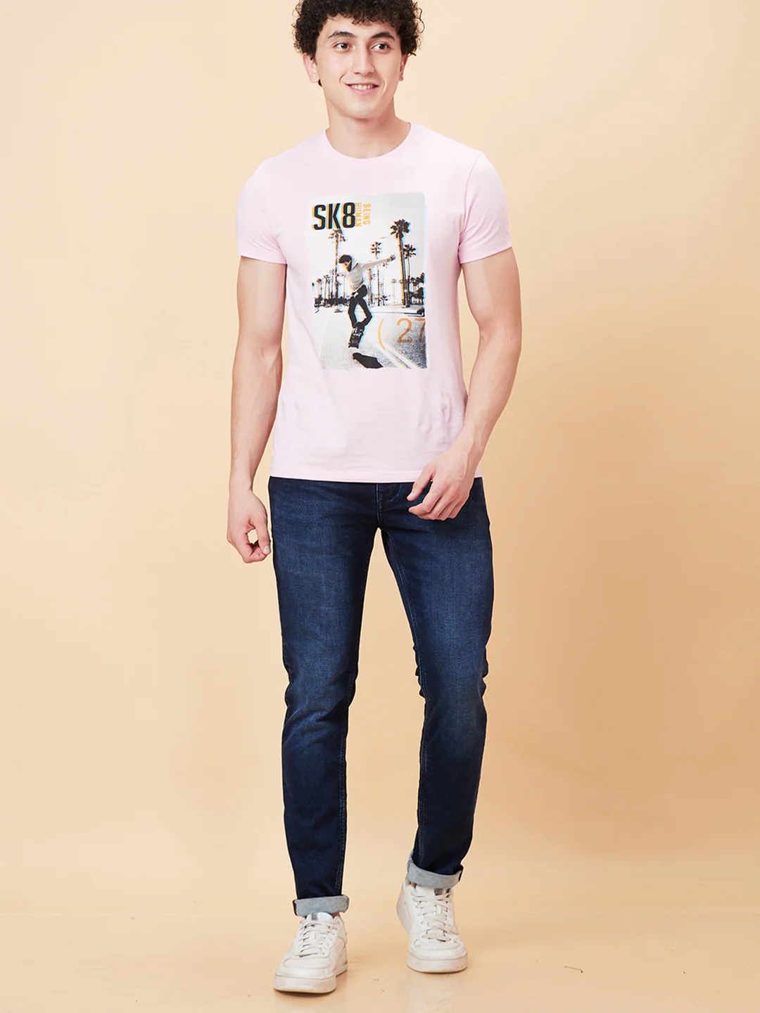 Dark Blue Skinny Fit Denims For Men By Being Human Clothing