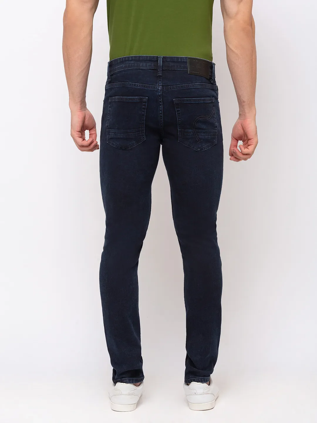 Blue Skinny Straight Fit Men's Denims by Being Human Clothing - Image 3