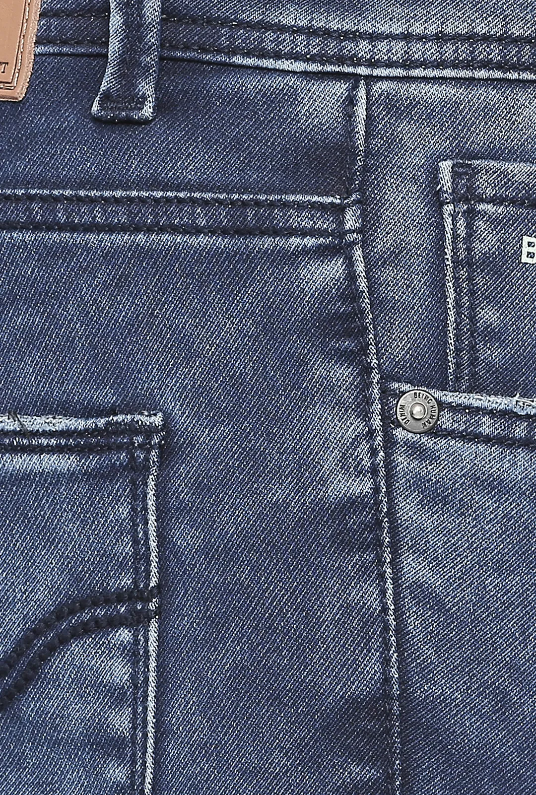 Blue Skinny Straight Fit Men's Denims by Being Human Clothing - Image 4