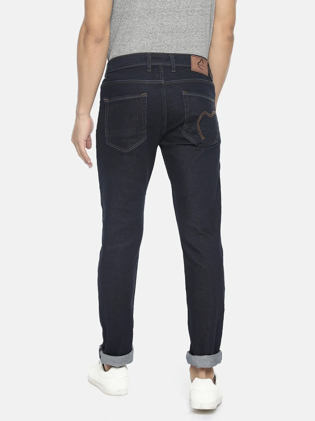 Blue Skinny Straight Fit Men's Denims by Being Human Clothing - Image 3