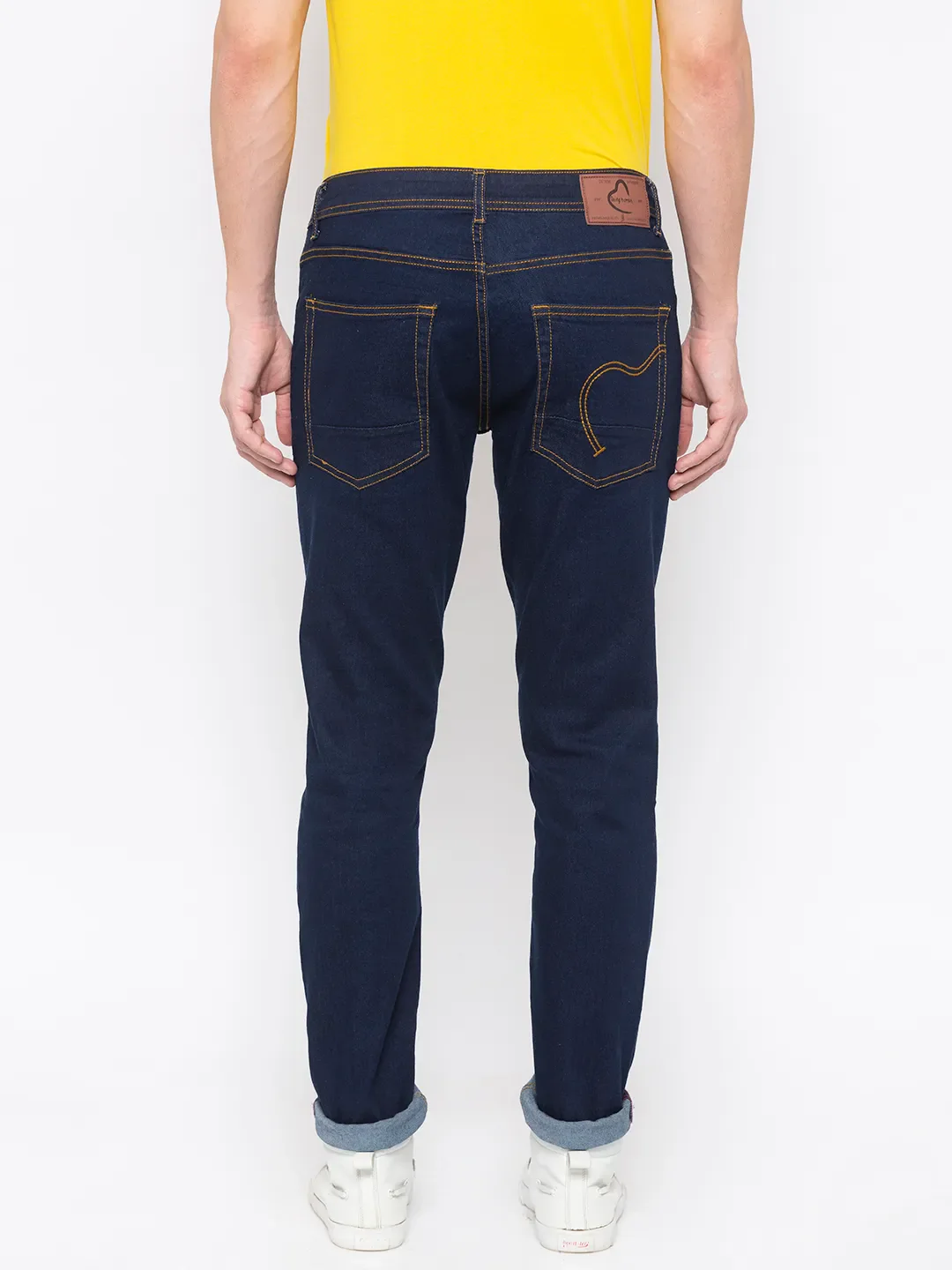 Blue Skinny Straight Fit Men's Denims by Being Human Clothing - Image 2