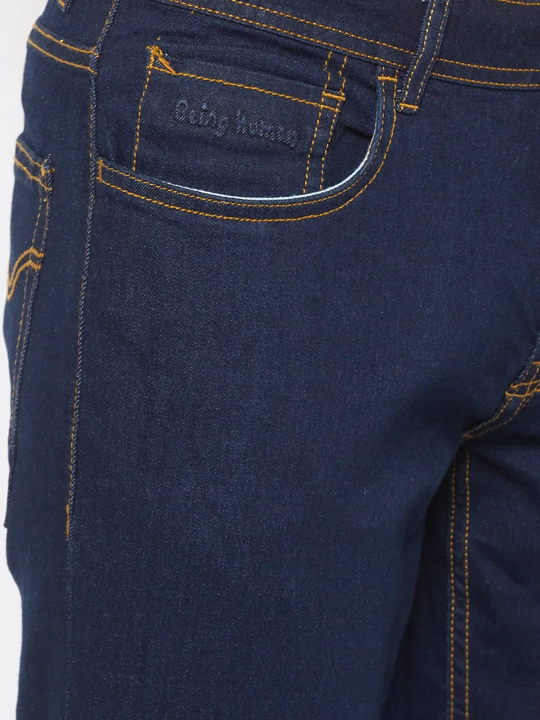 Blue Skinny Straight Fit Men's Denims by Being Human Clothing - Image 4