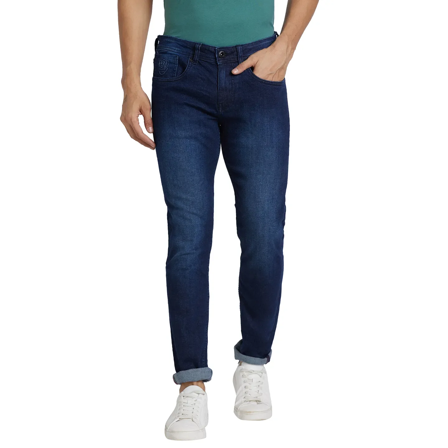 Blue Skinny Straight Fit Men's Denims by Being Human Clothing