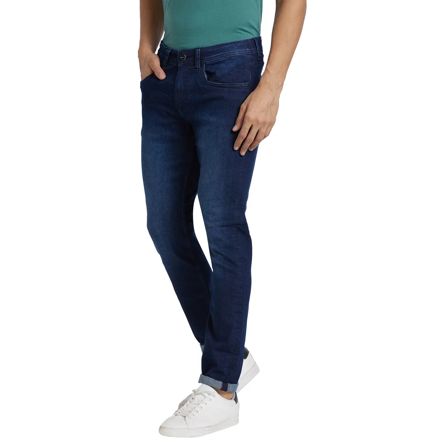 Blue Skinny Straight Fit Men's Denims by Being Human Clothing - Image 2