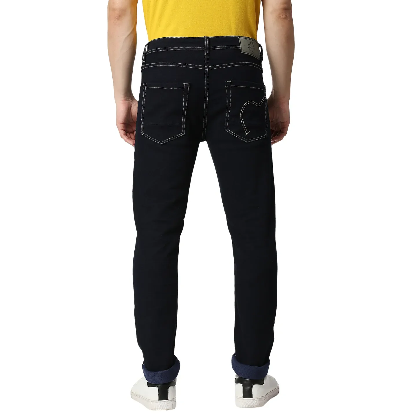 Blue Skinny Straight Fit Men's Denims by Being Human Clothing - Image 3