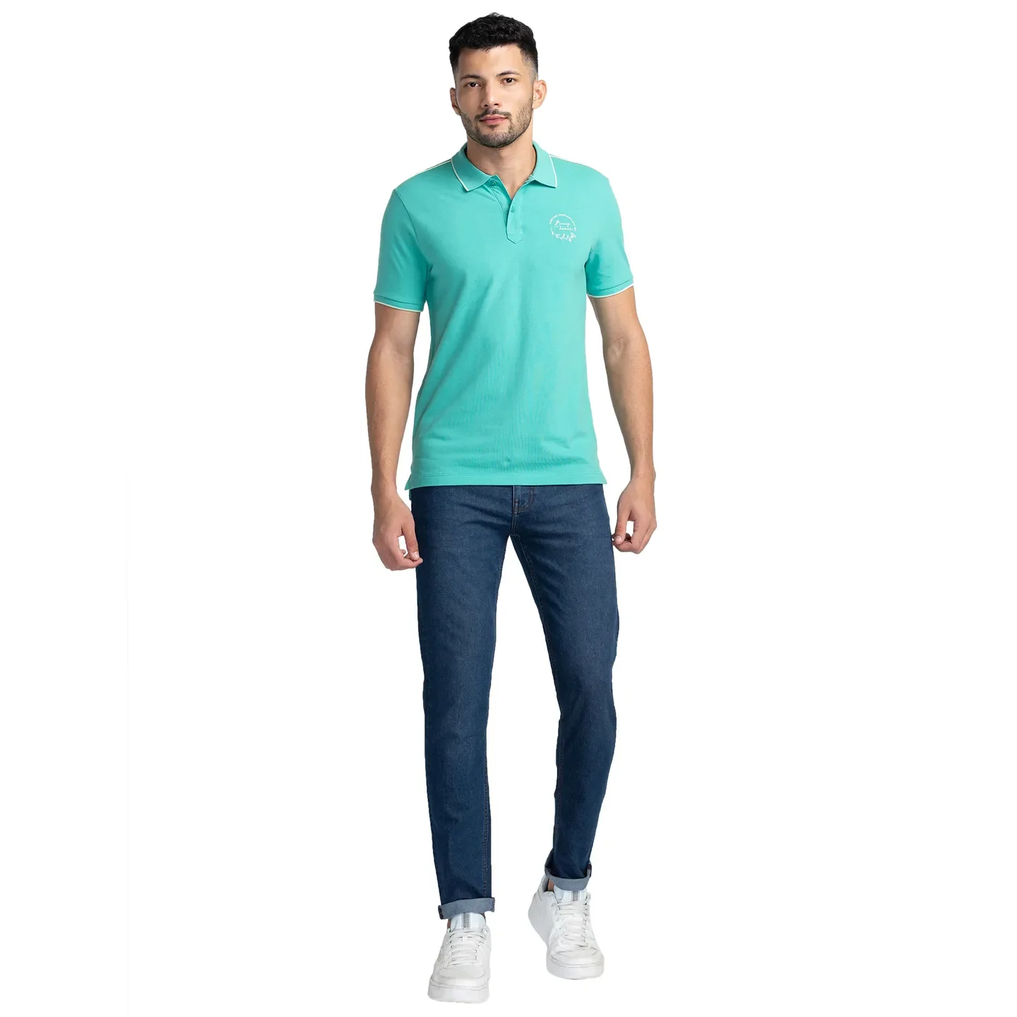 Blue Skinny Straight Fit Men's Denims by Being Human Clothing - Image 2