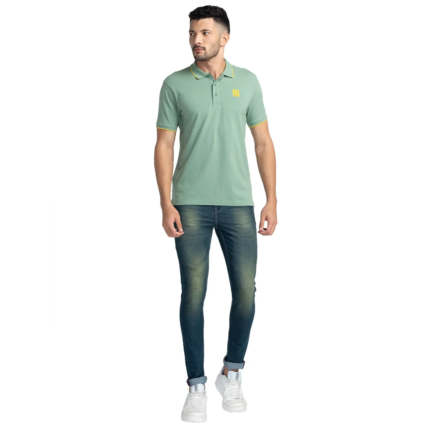 Blue Skinny Straight Fit Men's Denims by Being Human Clothing - Image 2