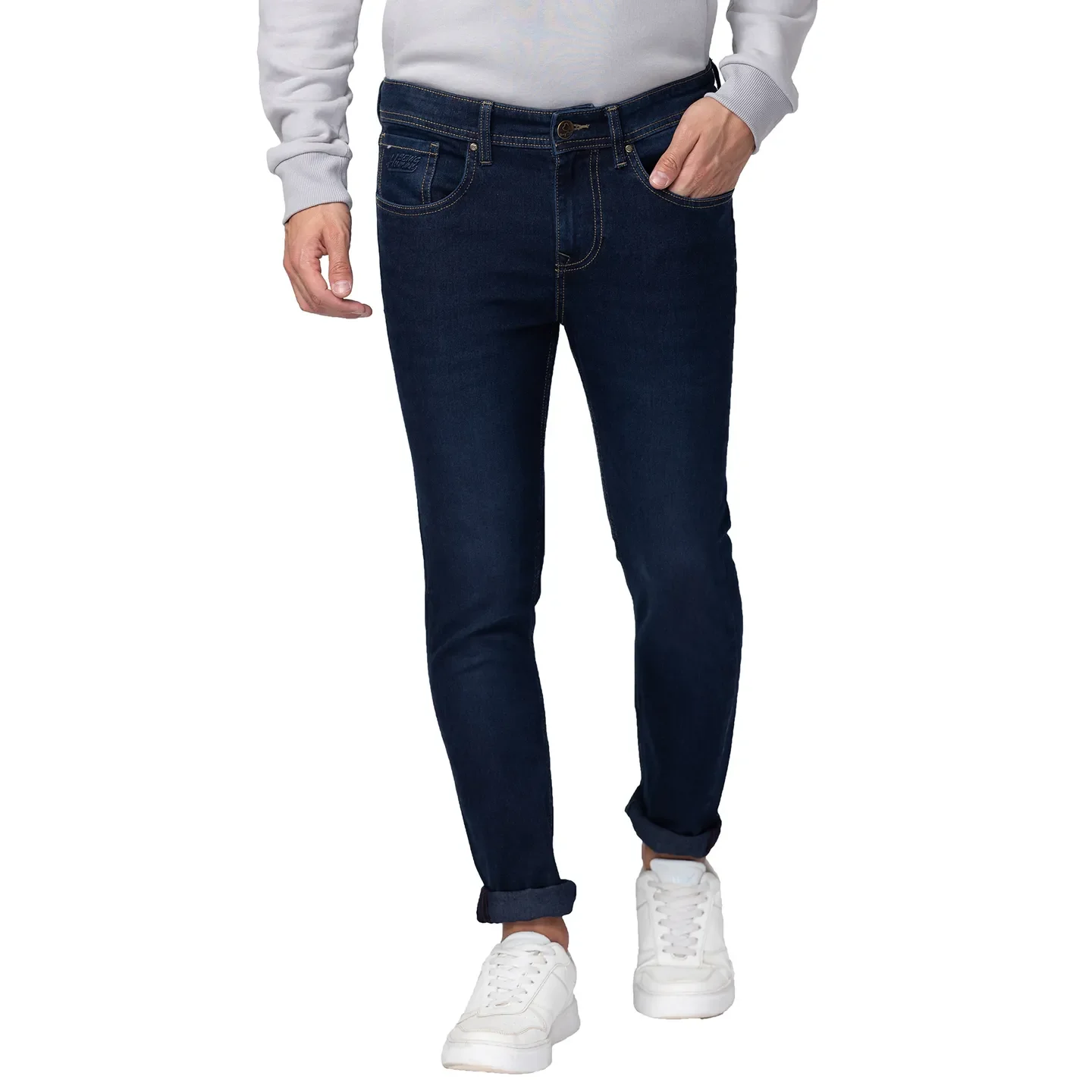 Blue Skinny Straight Fit Men's Denims by Being Human Clothing
