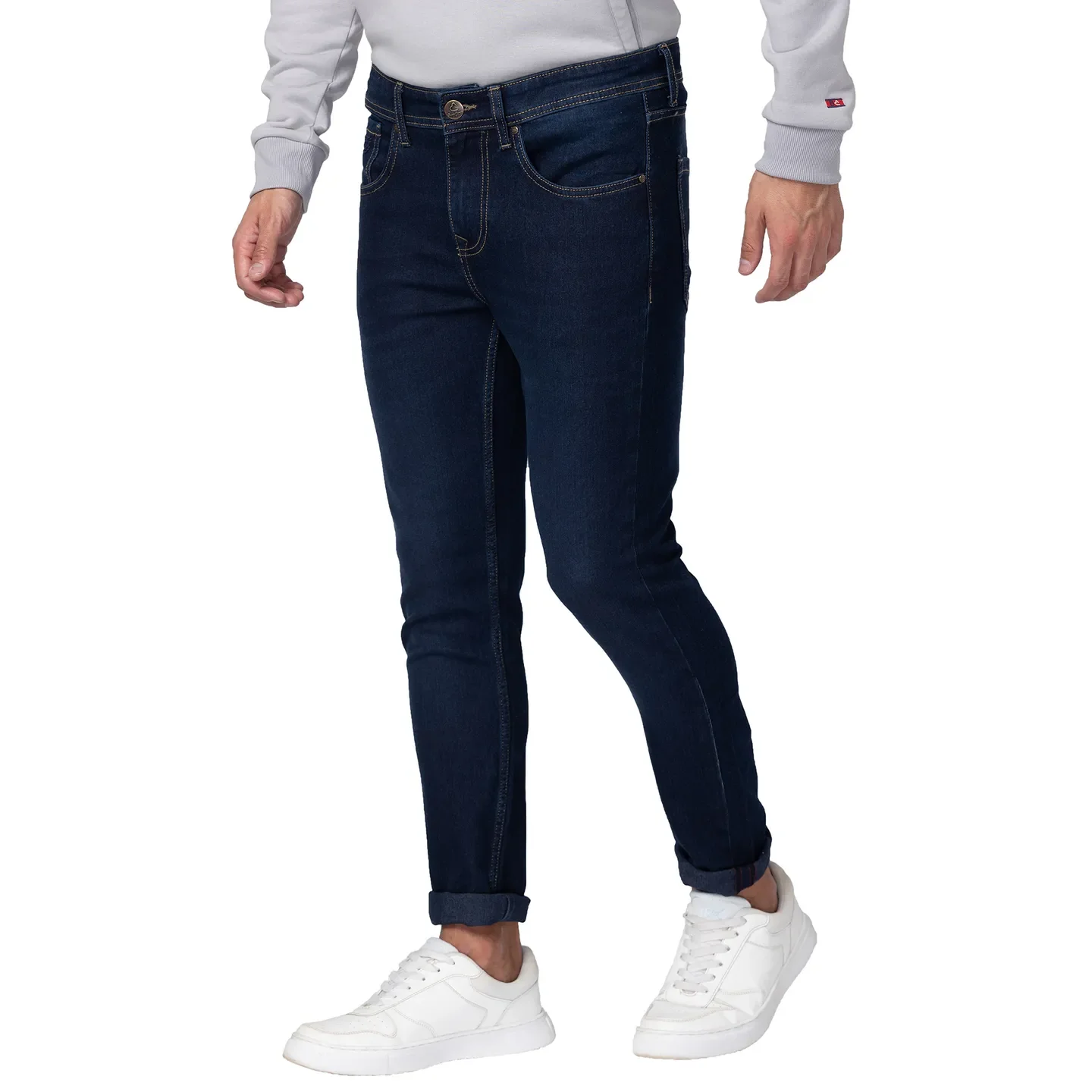 Blue Skinny Straight Fit Men's Denims by Being Human Clothing - Image 2