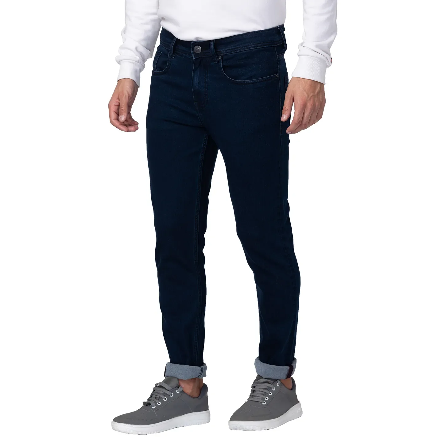 Blue Skinny Straight Fit Men's Denims by Being Human Clothing - Image 2