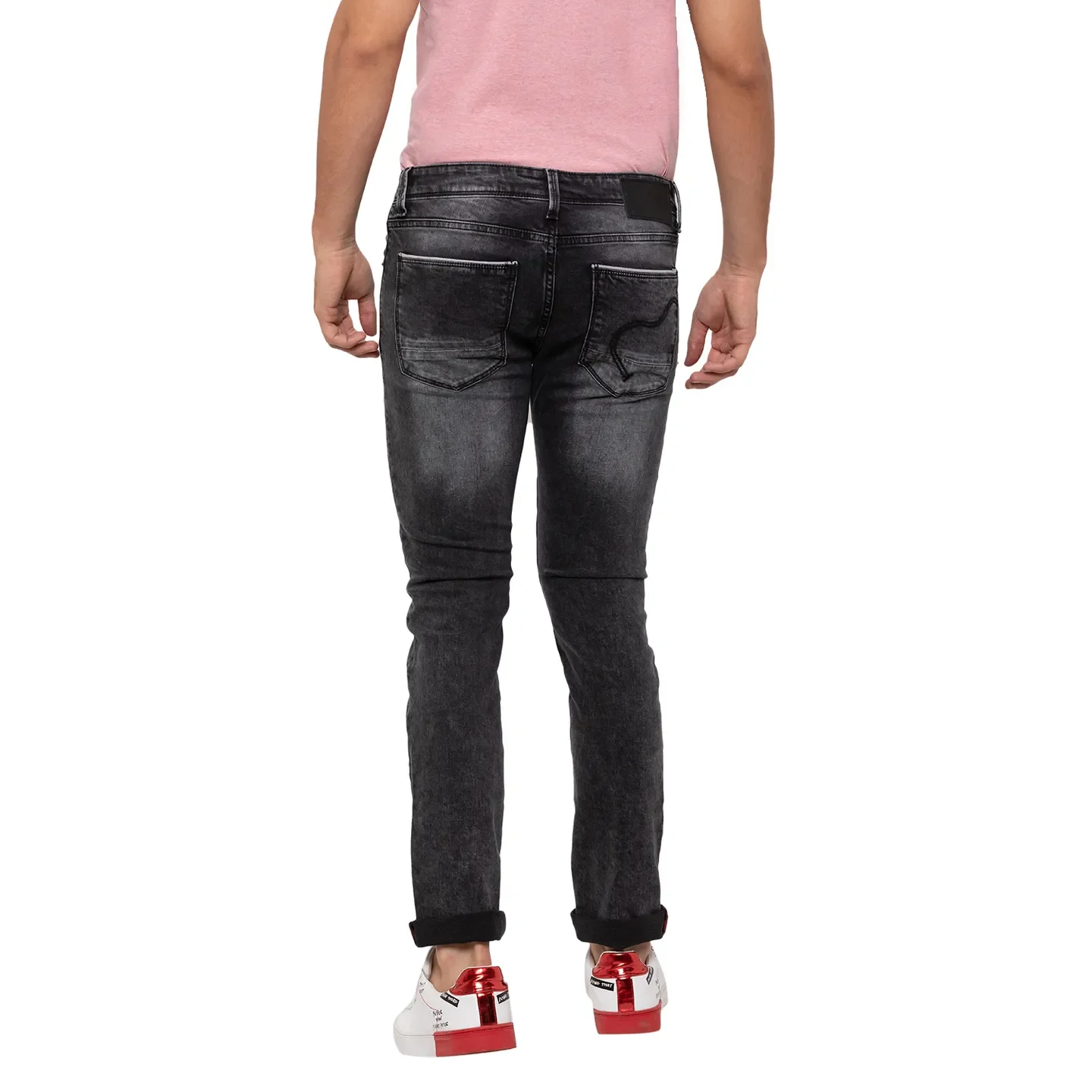 Grey Skinny Straight Fit  Men's Denims by Being Human Clothing - Image 3
