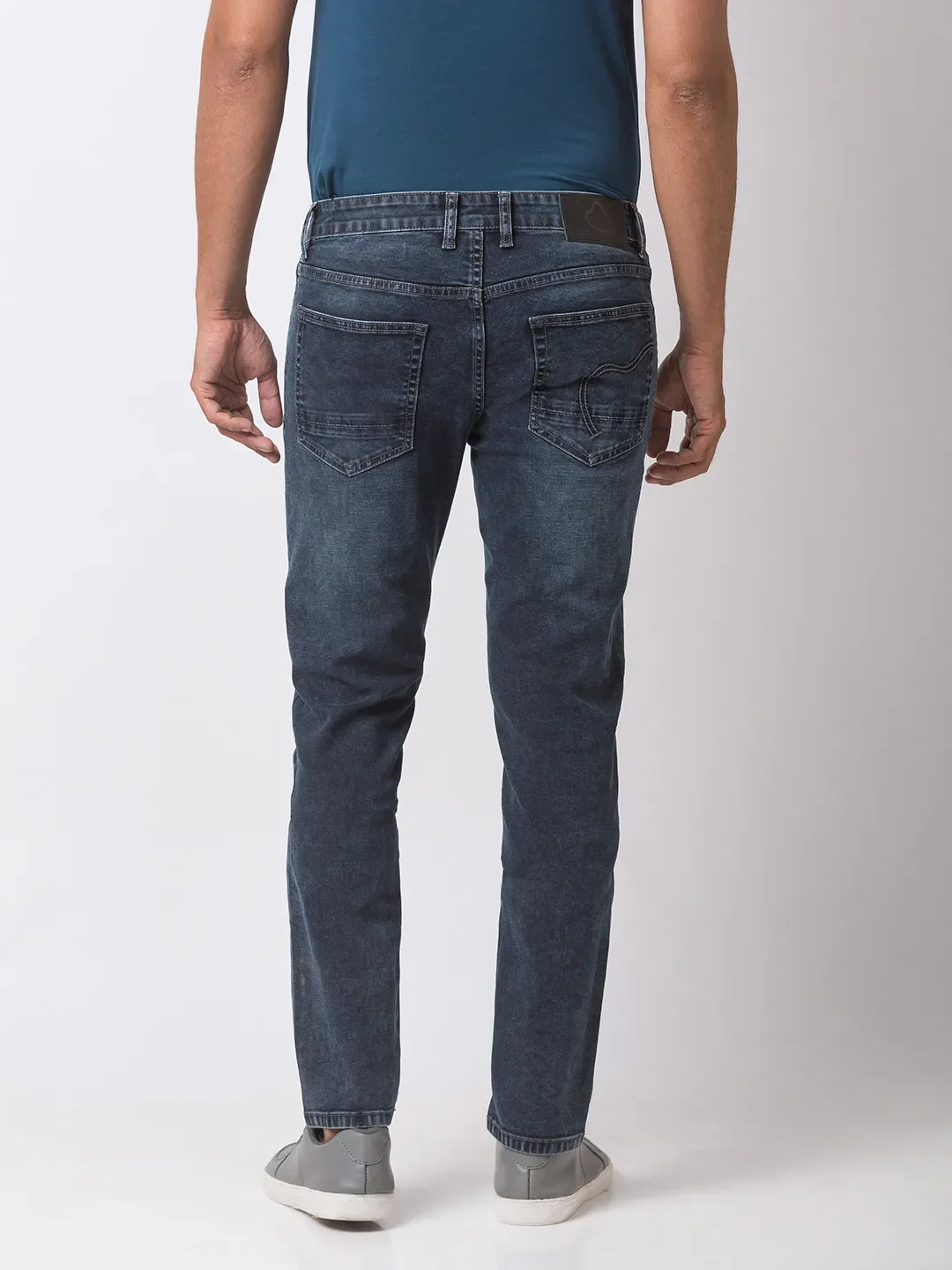 Grey Skinny Straight Fit Men's Denims by Being Human Clothing - Image 4