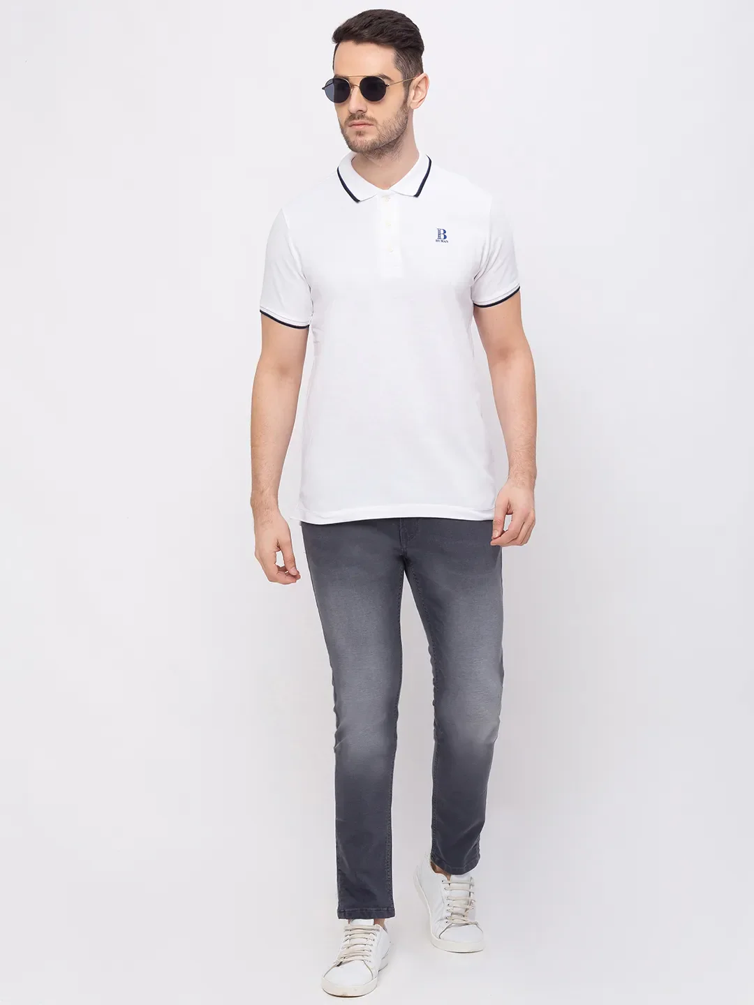 Grey Skinny Straight Fit Men's Denims by Being Human Clothing - Image 4