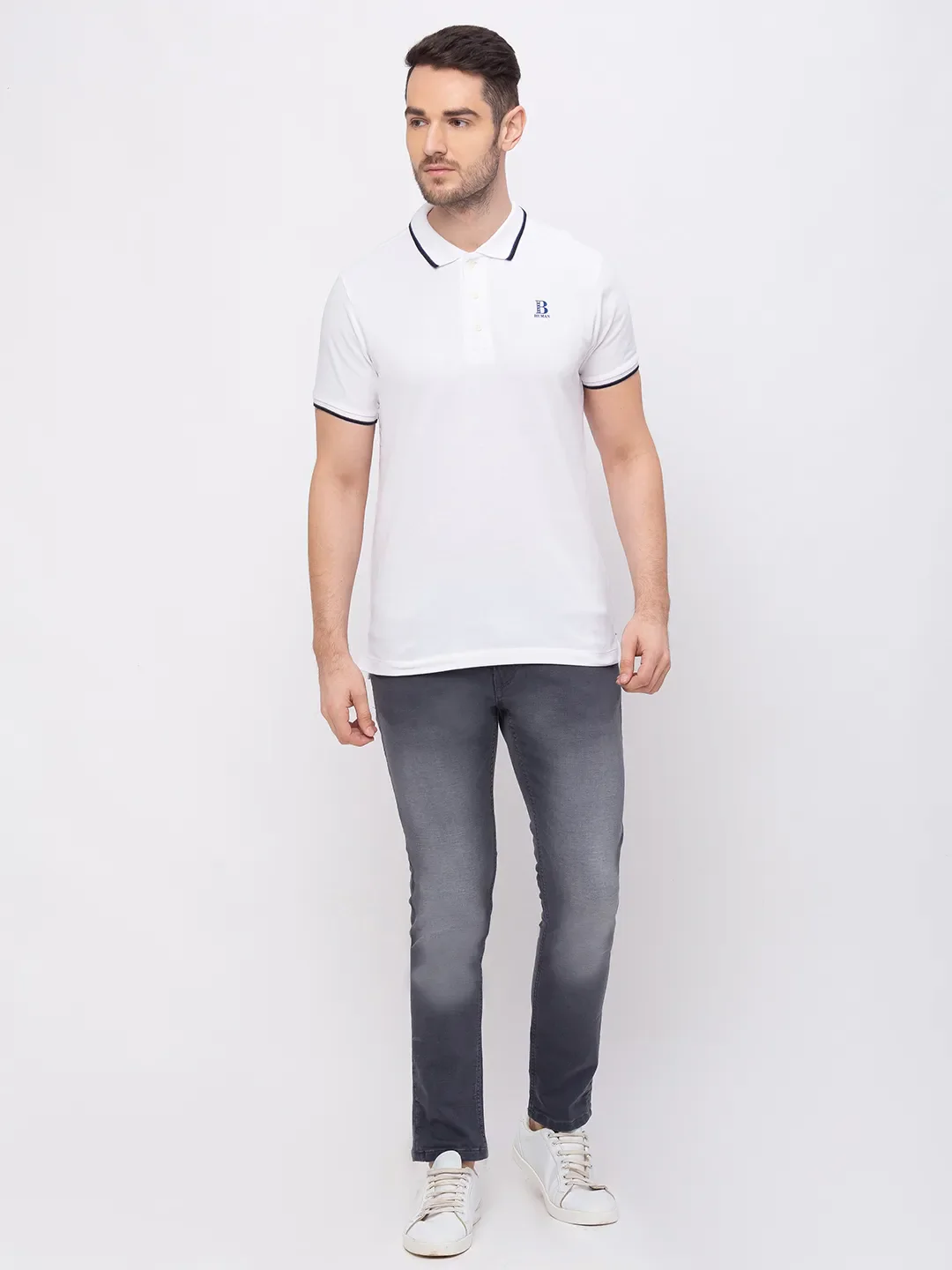 Grey Skinny Straight Fit Men's Denims by Being Human Clothing - Image 5