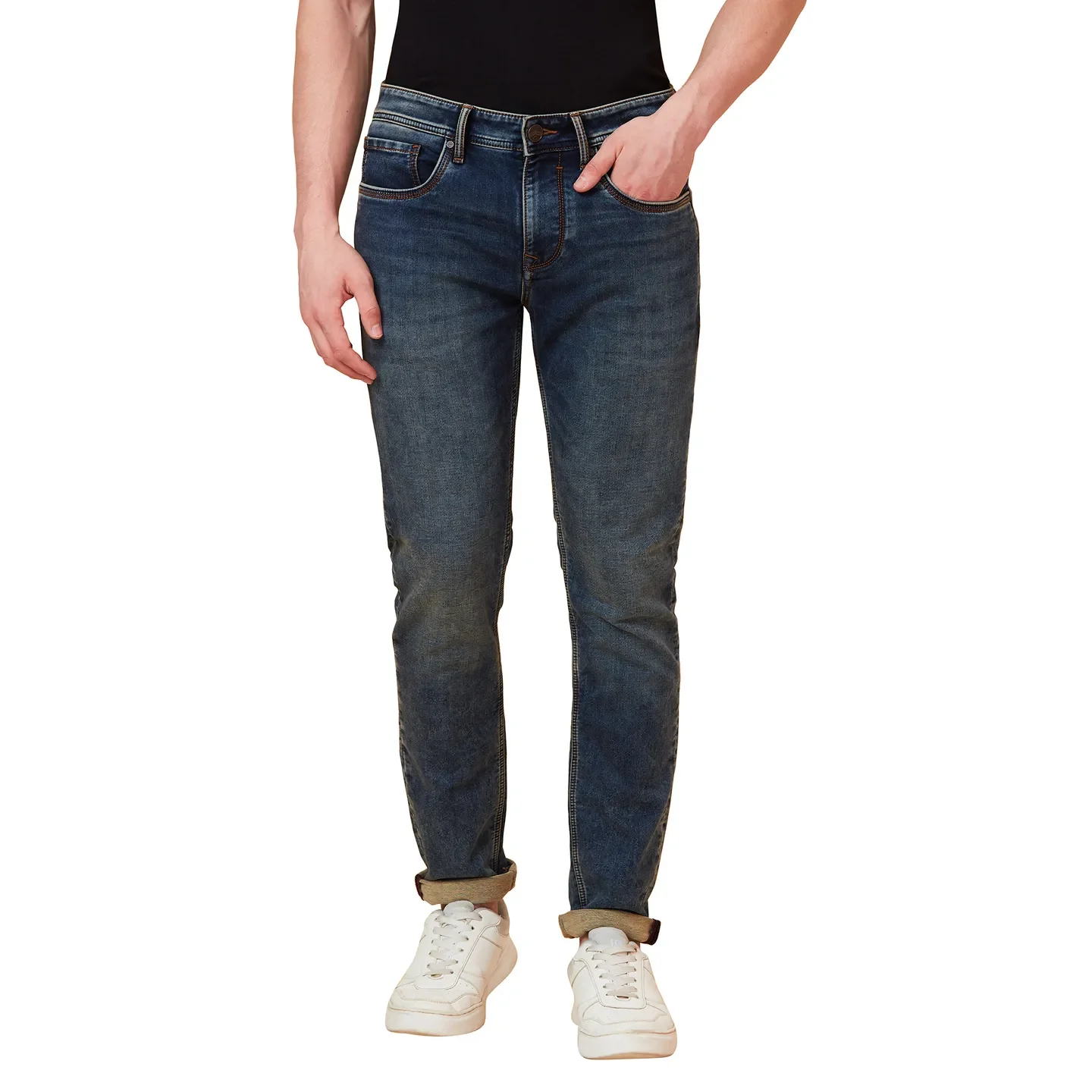 Grey Skinny Fit Men's Denims by Being Human Clothing - Image 5