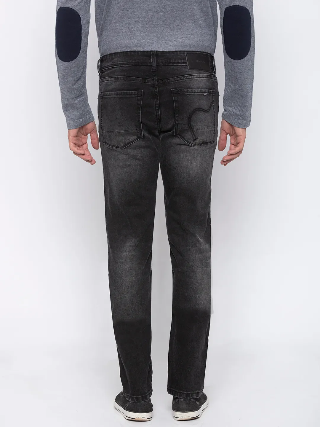 Grey Skinny Straight Fit Men's Denims by Being Human Clothing - Image 2