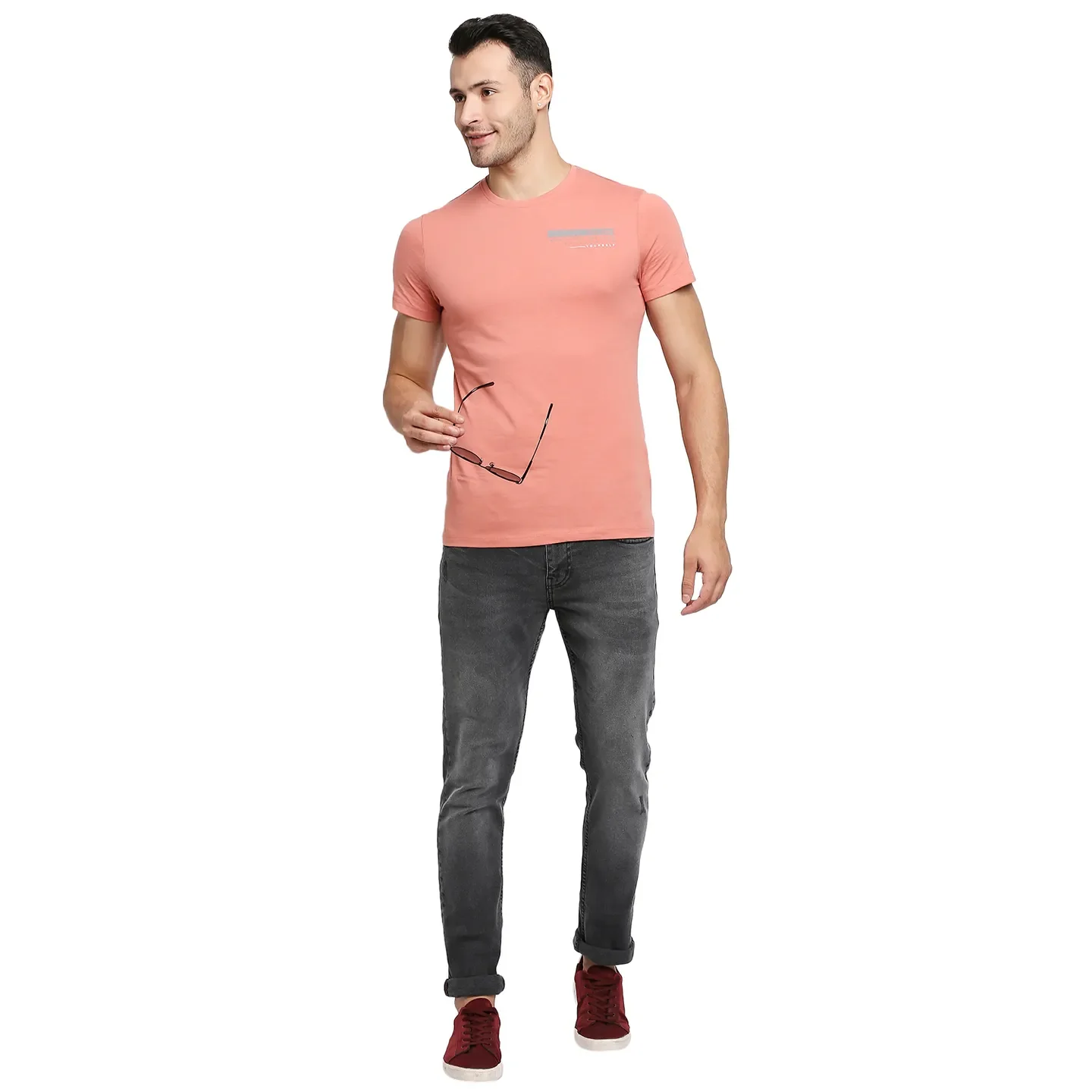 Grey Skinny Straight Fit Men's Denims by Being Human Clothing - Image 5