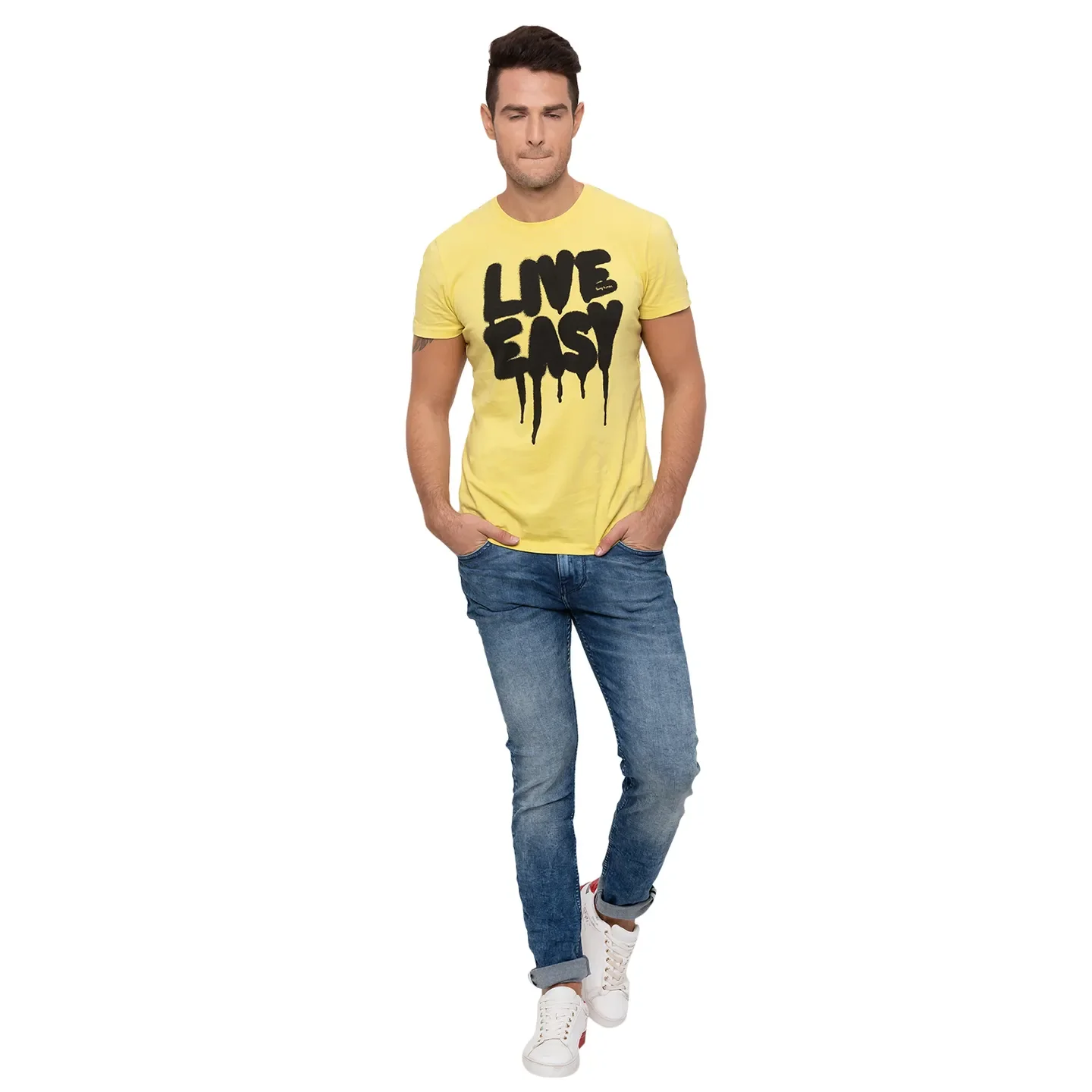 Blue Skinny Straight Fit Men's Denims by Being Human Clothing - Image 6