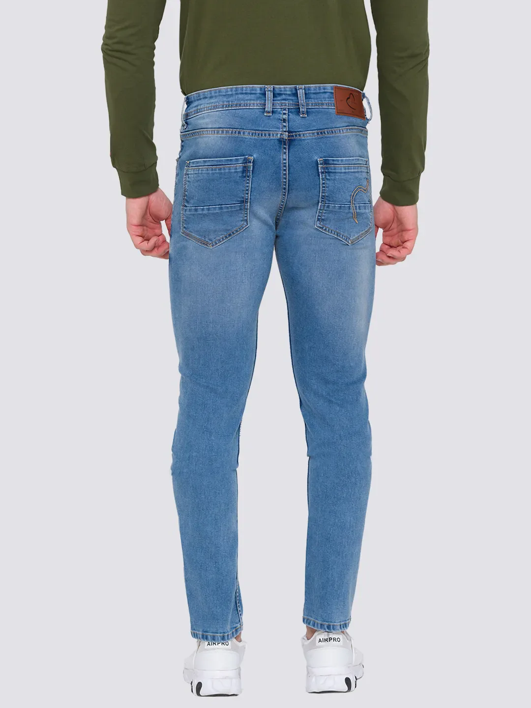 Blue Skinny Straight Fit Men's Denims by Being Human Clothing - Image 3