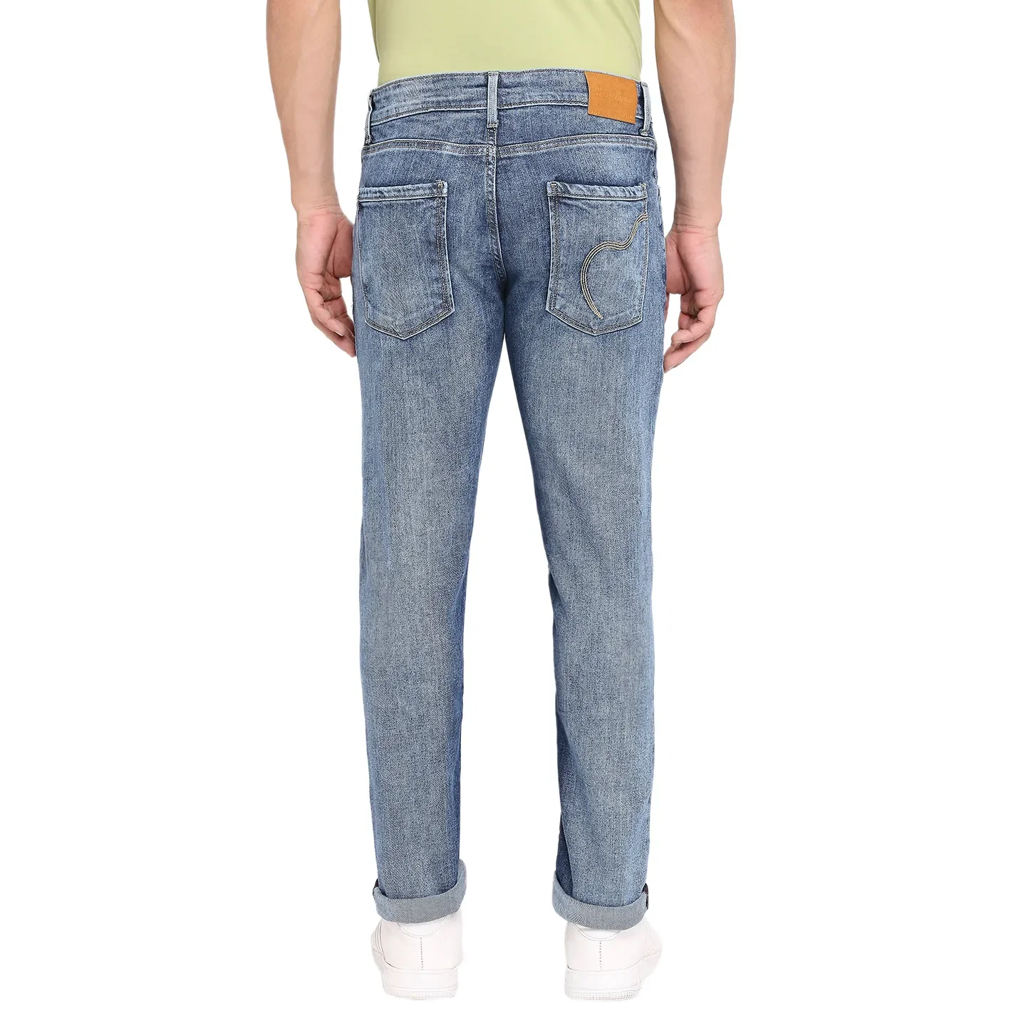Blue Skinny Straight Fit Men's Denims by Being Human Clothing - Image 4