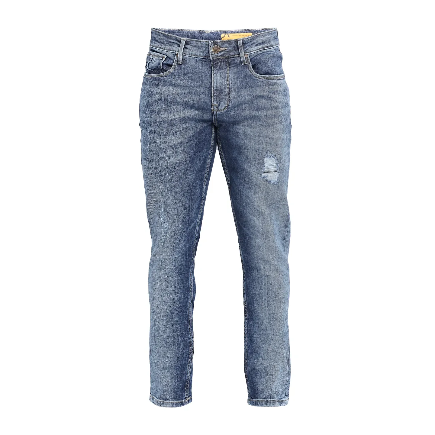 Blue Skinny Straight Fit Men's Denims by Being Human Clothing - Image 7
