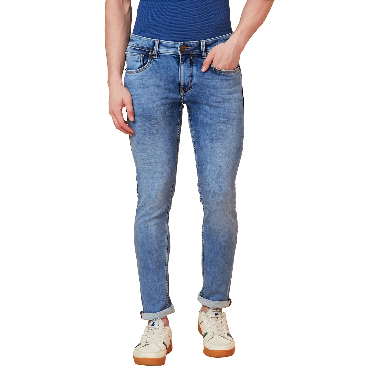 Blue Skinny Fit Men's Denims by Being Human Clothing