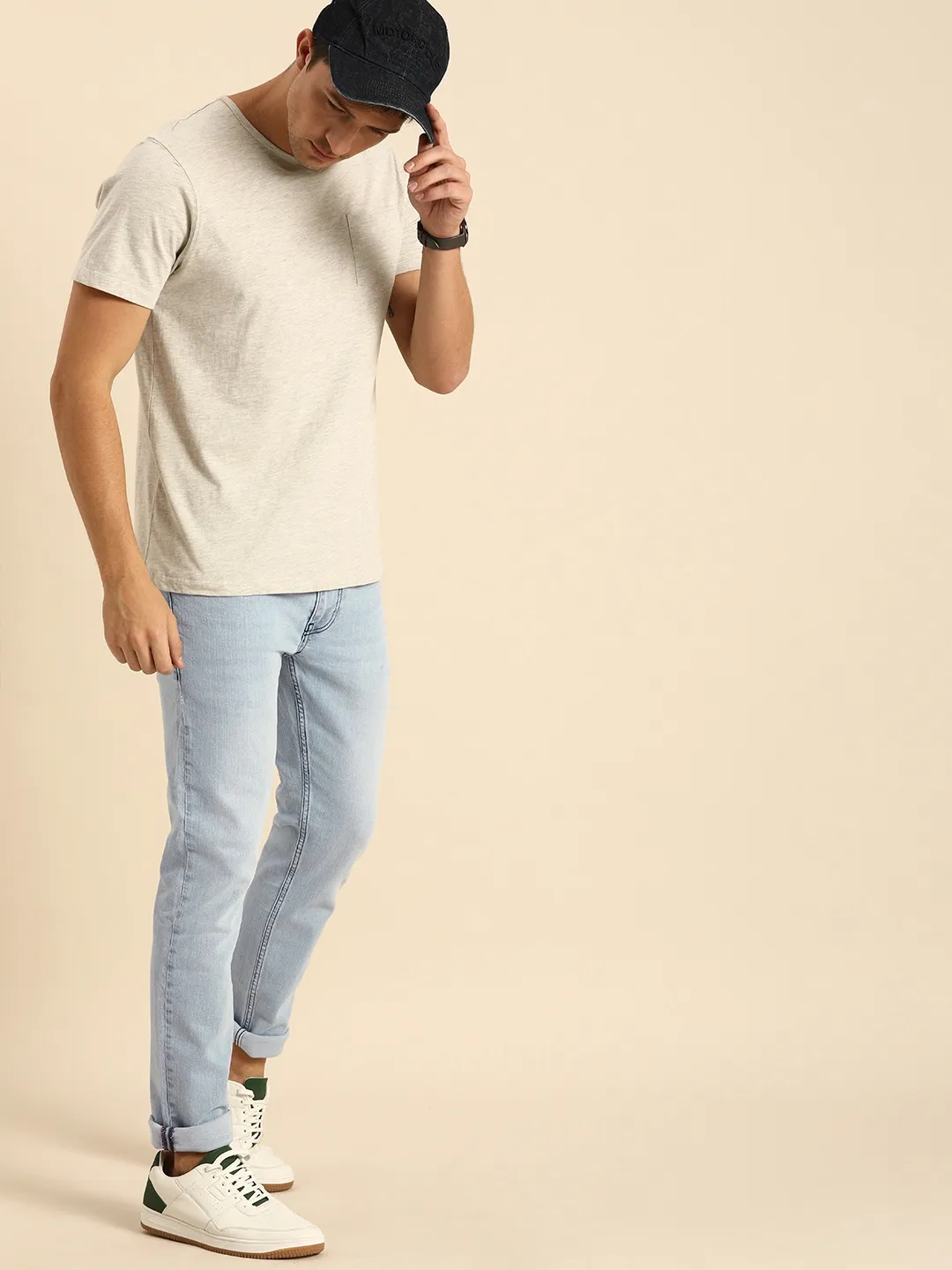 Blue Skinny Straight Fit Men's Denims by Being Human Clothing - Image 5