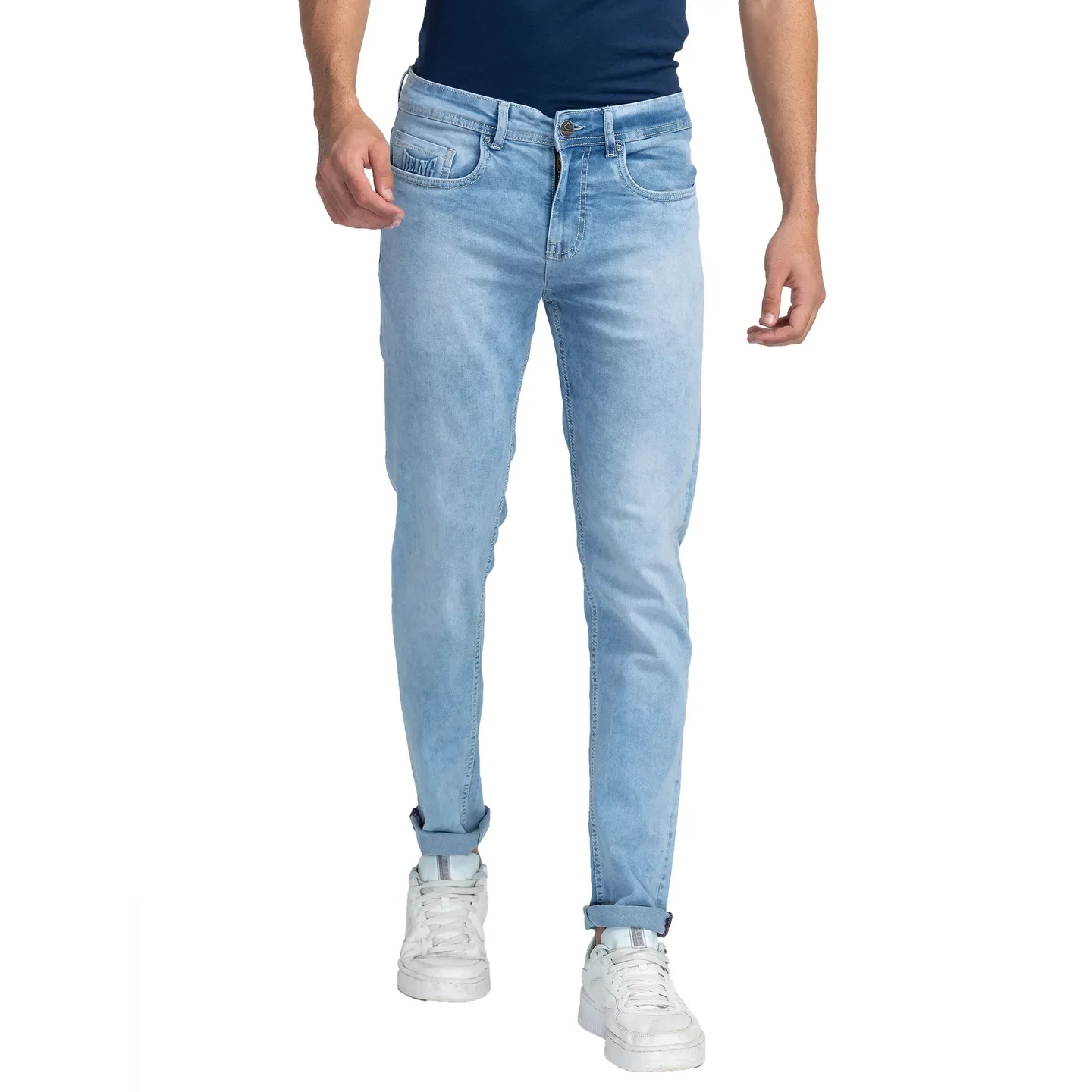 Blue Skinny Straight Fit Men's Denims by Being Human Clothing