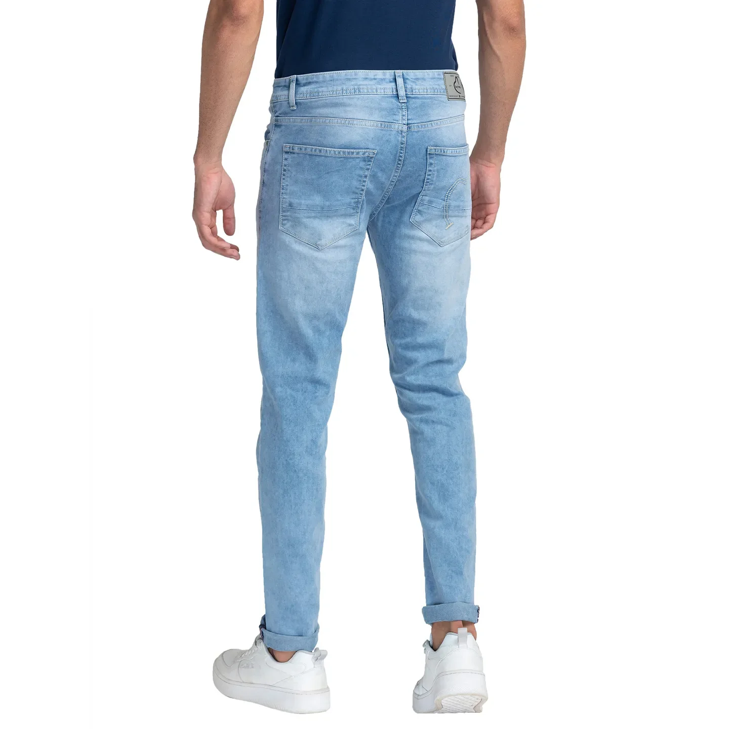 Blue Skinny Straight Fit Men's Denims by Being Human Clothing - Image 3
