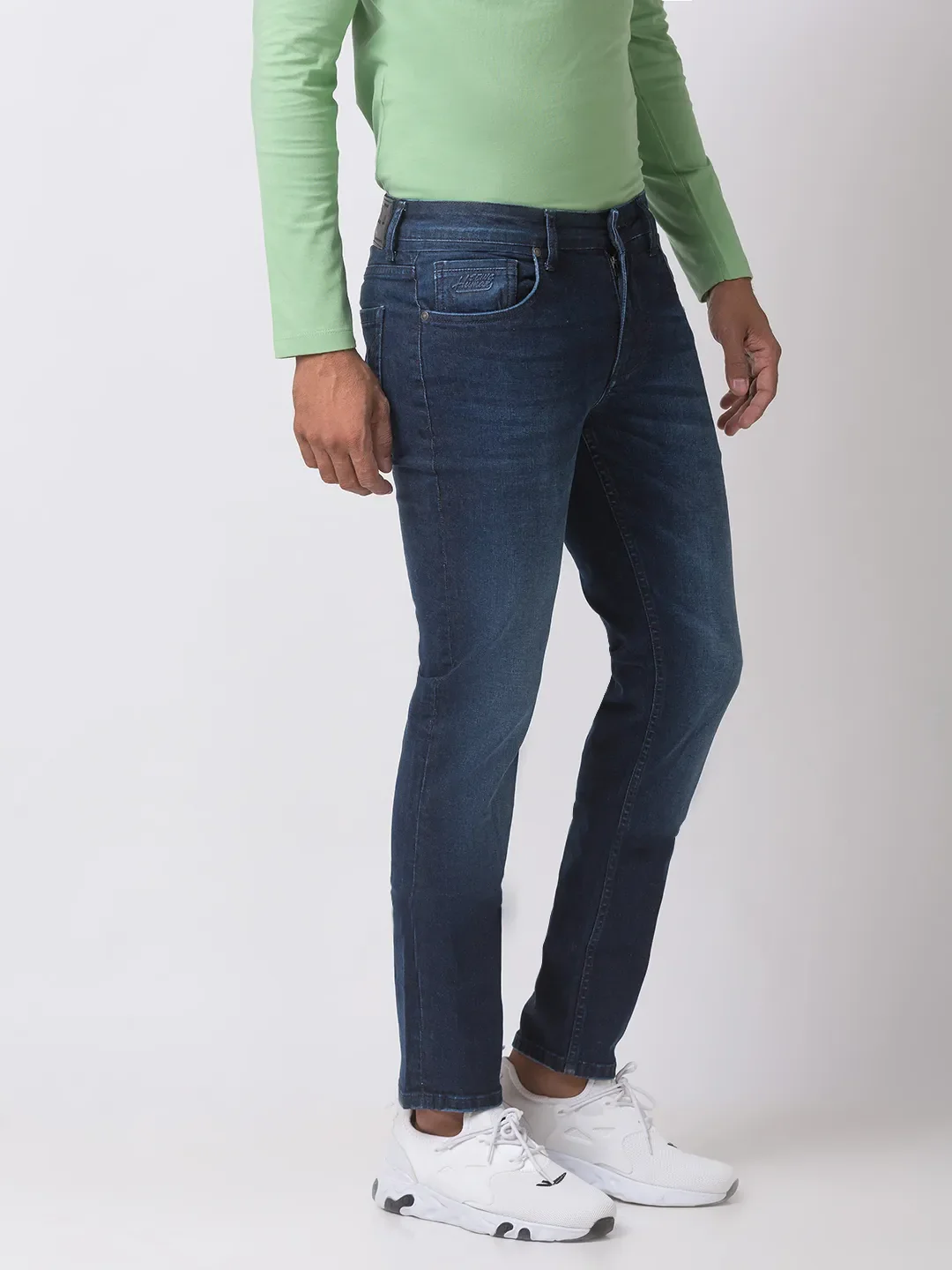 Blue Skinny Straight Fit Men's Denims by Being Human Clothing - Image 2