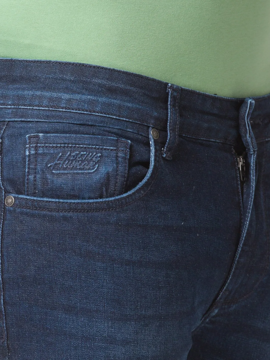 Blue Skinny Straight Fit Men's Denims by Being Human Clothing - Image 3