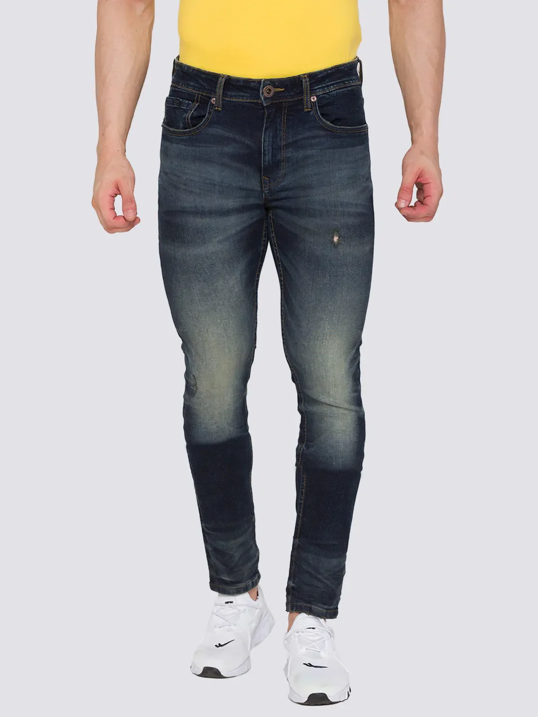 Blue Skinny Straight Fit Men's Denims by Being Human Clothing