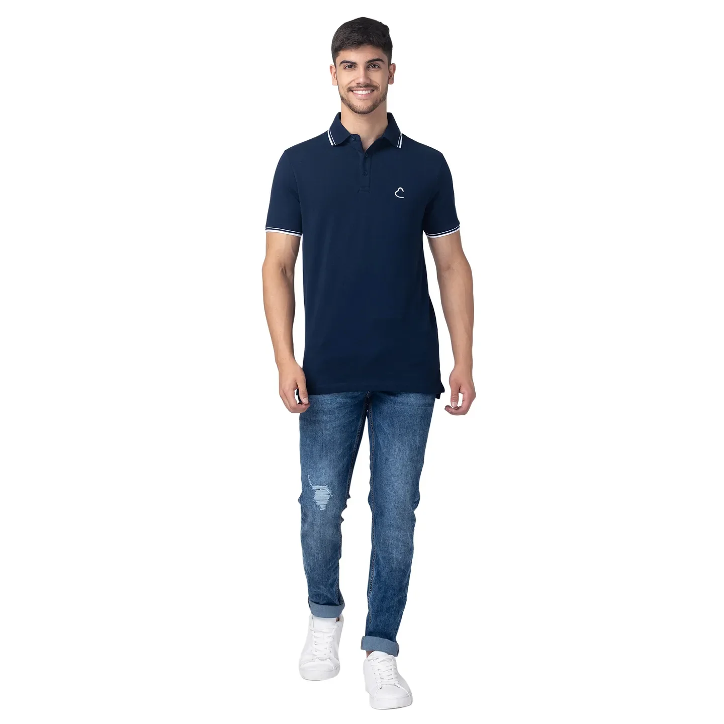 Blue Skinny Fit Denims For Men By Being Human Clothing - Image 5