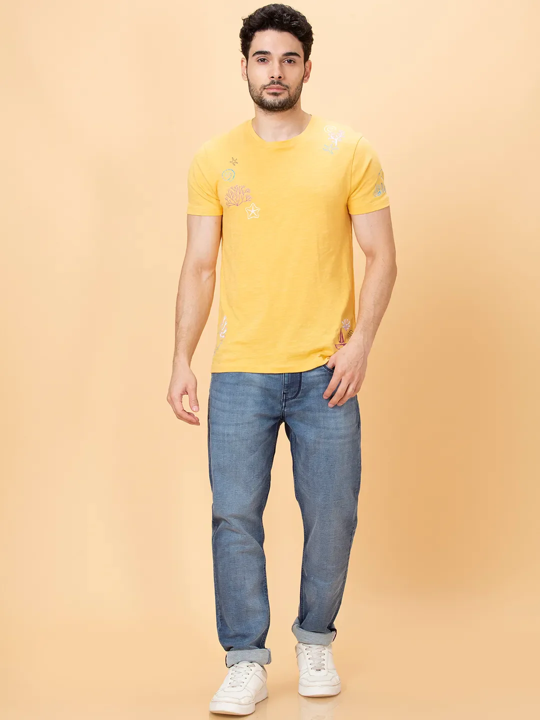 Blue Skinny Fit Denims For Men By Being Human Clothing - Image 6