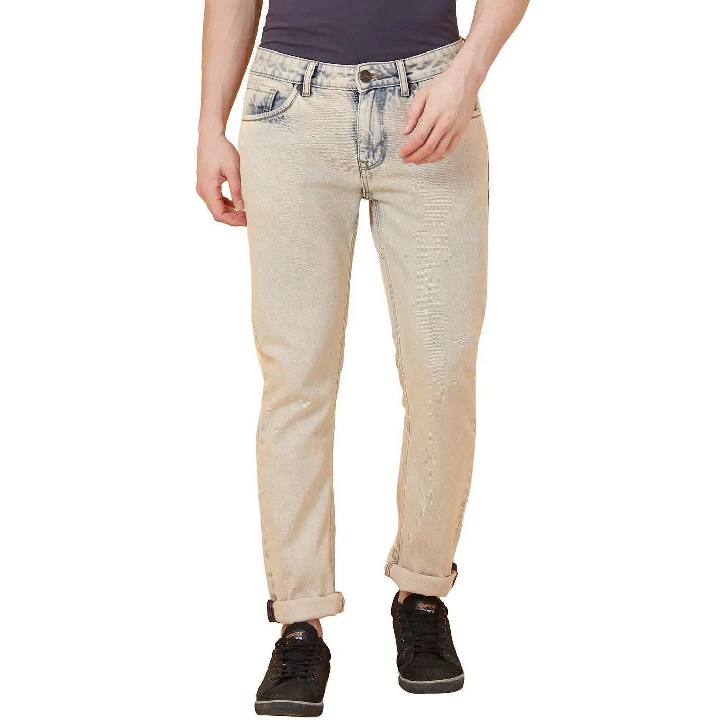 Blue Skinny Fit Men's Denims by Being Human Clothing - Image 4