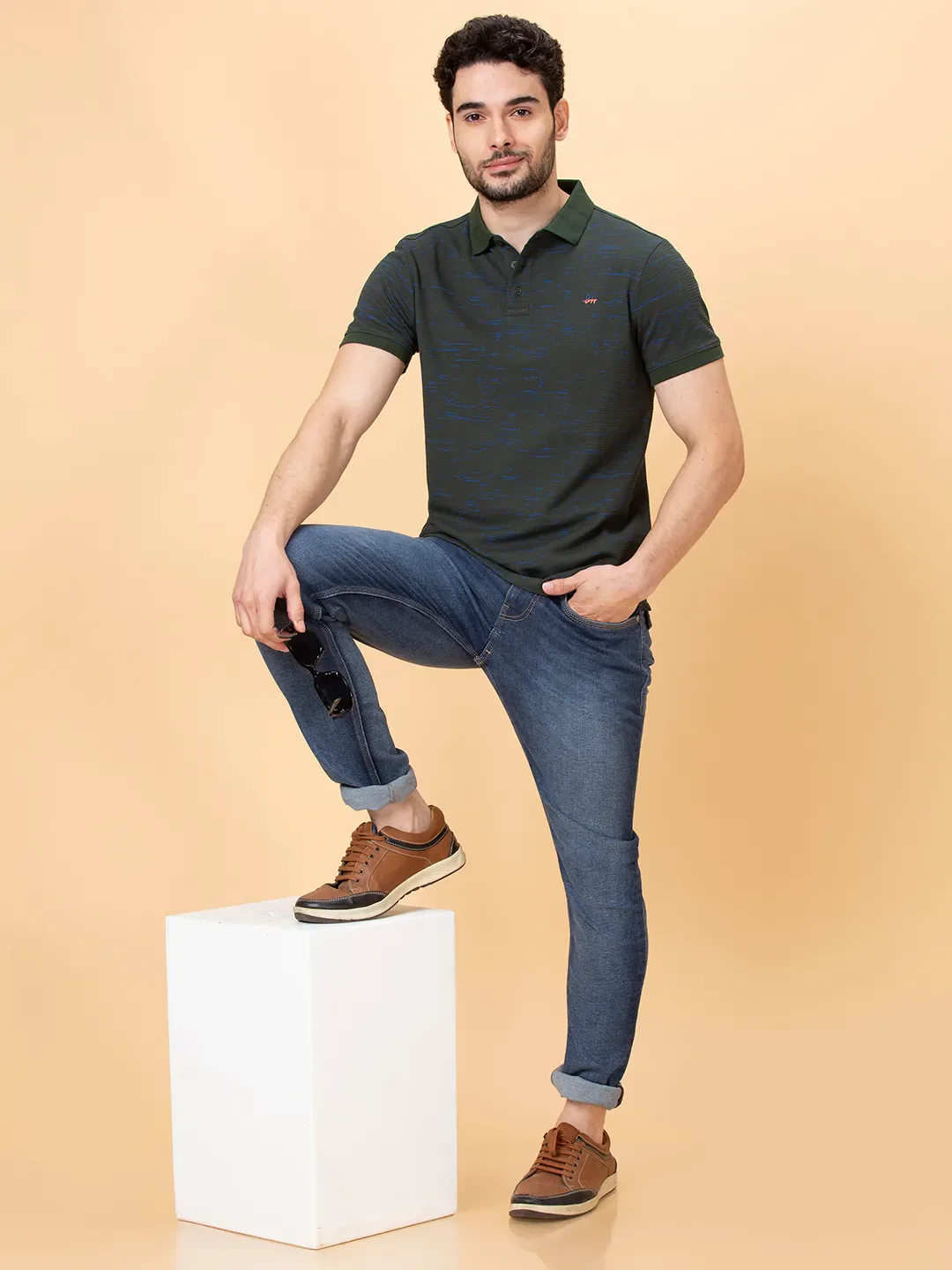 Blue Skinny Fit Men's Denims by Being Human Clothing - Image 6