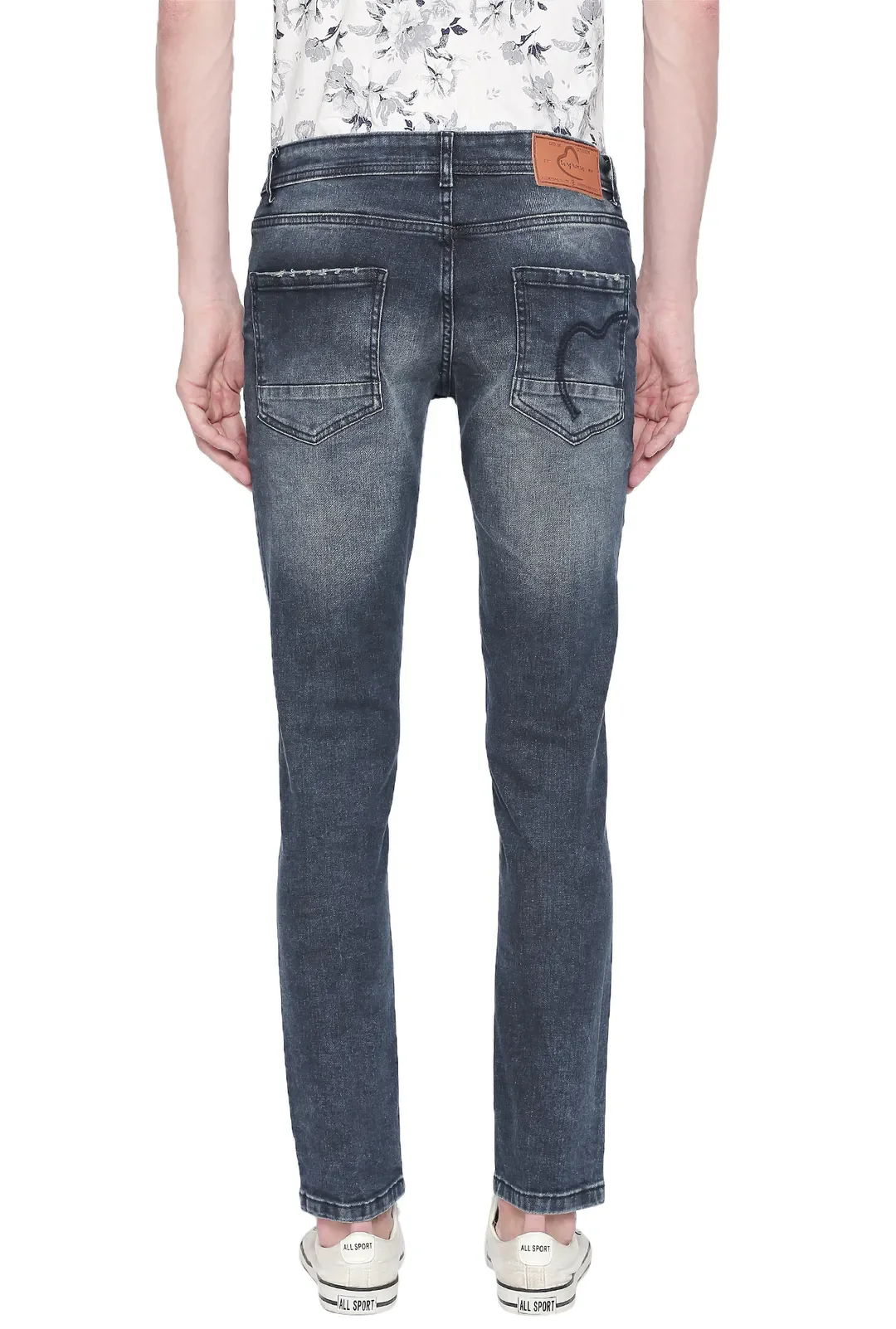 Blue Skinny Straight Fit Men's Denims by Being Human Clothing - Image 4